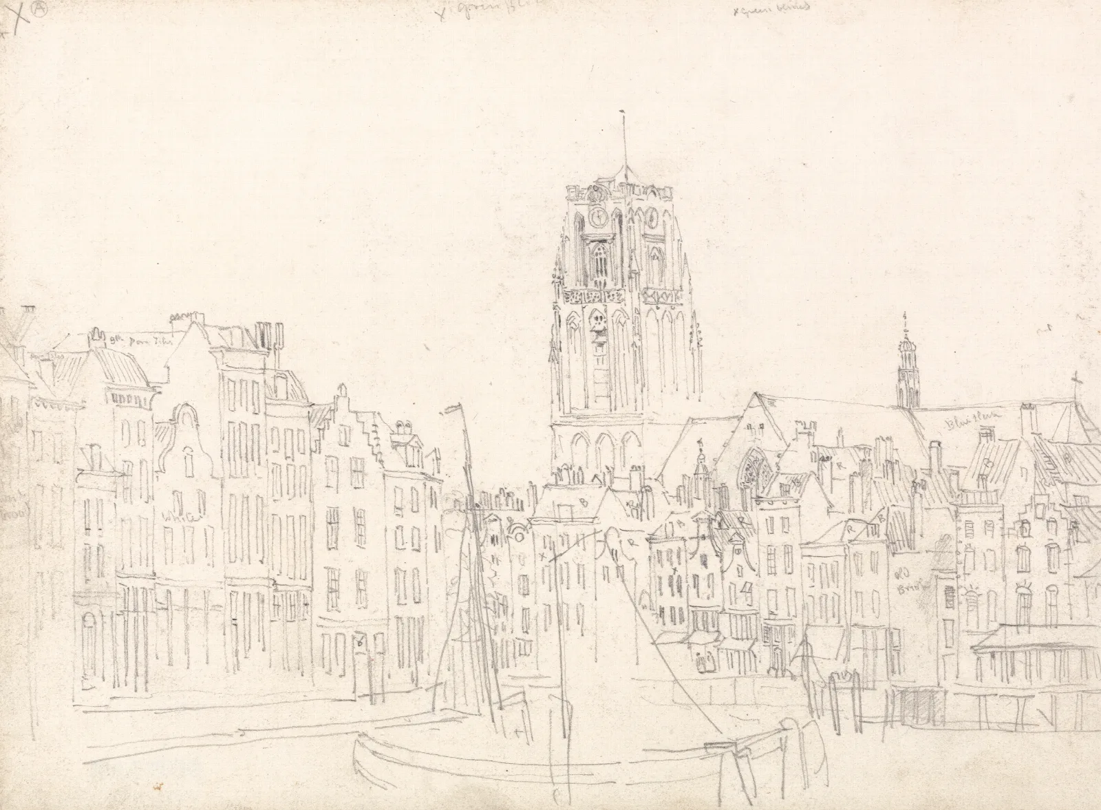 Rotterdam The Church Of St Lawrence Wall Art by David Cox - Canvas Print