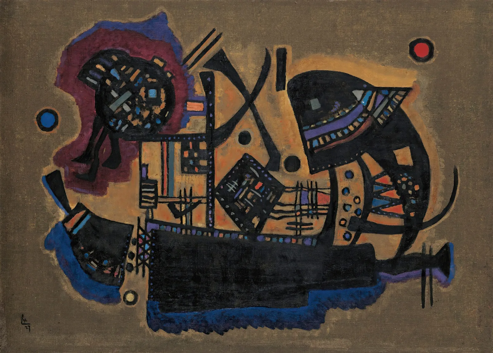 Geflecht Woven Wall Art by Wassily Kandinsky - Canvas Print