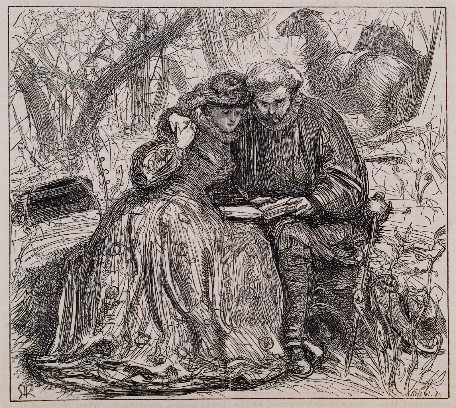 Sister Annas Probation Anna And Henry Are United Wall Art by Sir John Everett Millais - Canvas Print