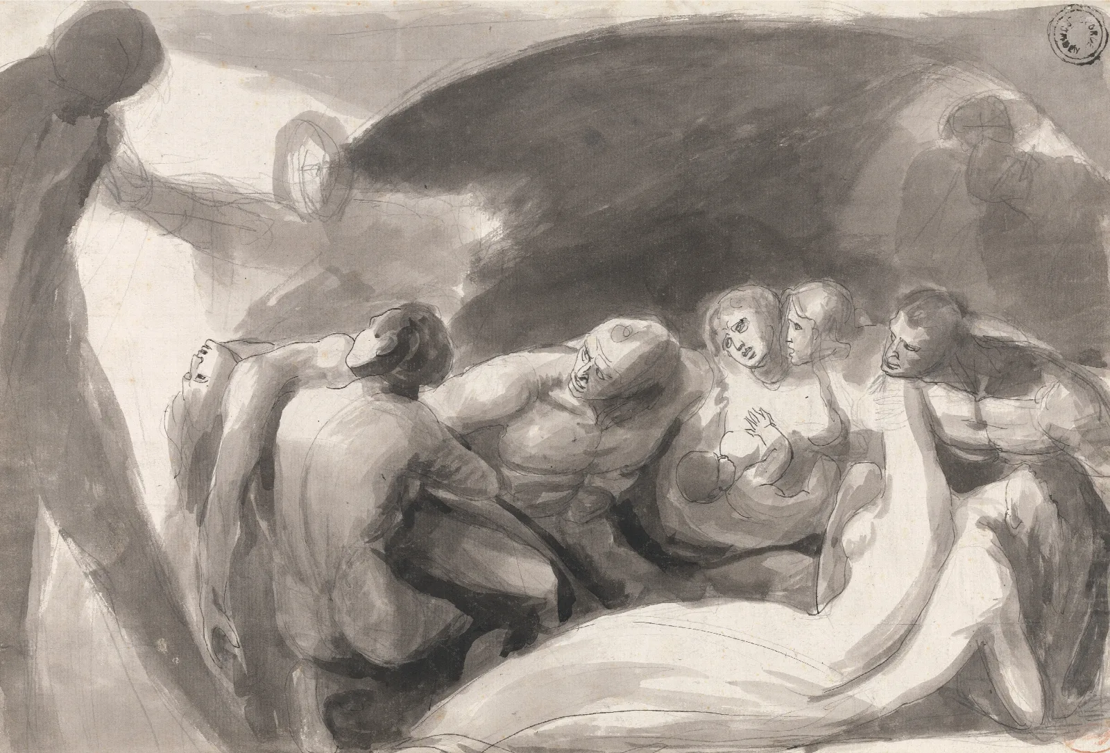 Howard Visiting A Prison Wall Art by George Romney - Canvas Print