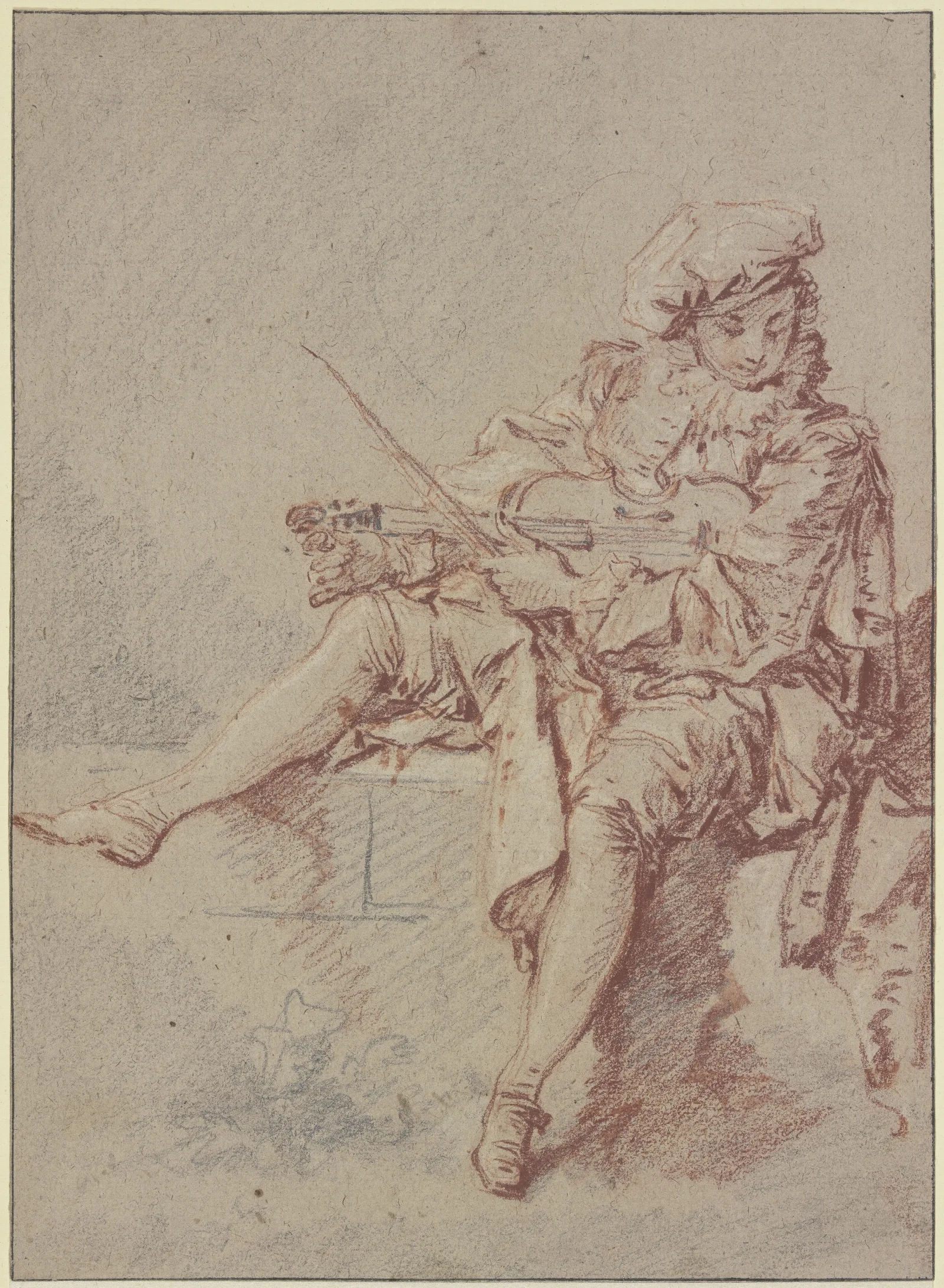 Violinist 7 Wall Art by François Boucher - Canvas Print