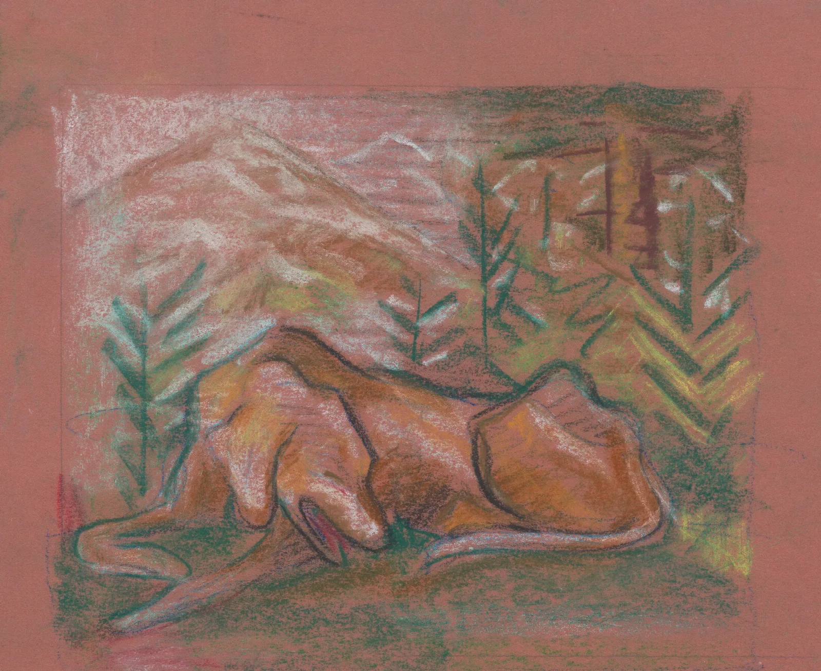 Dog In The Woods Wall Art by Arnold Peter Weisz-Kubínčan - Canvas Print
