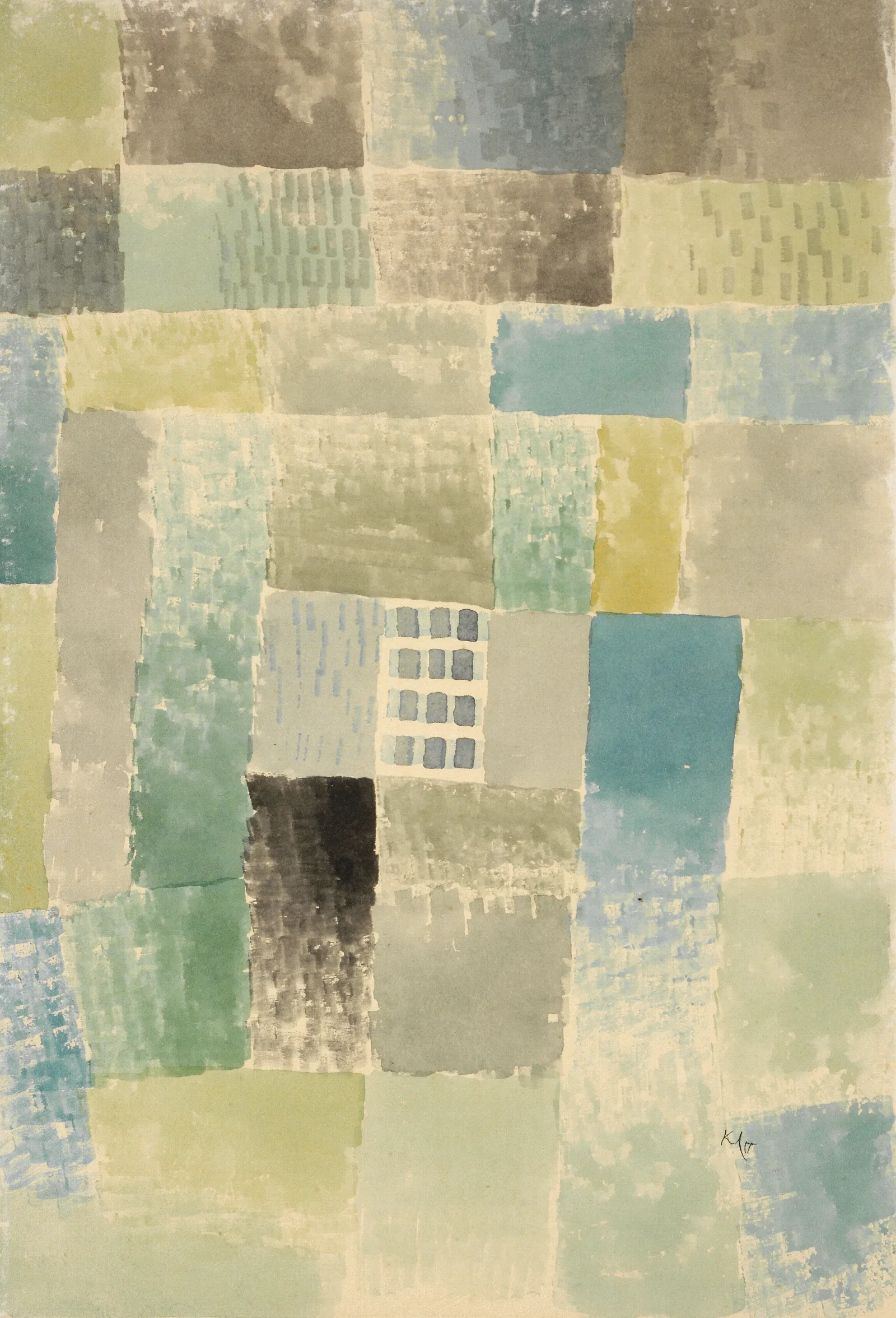 First House Of A Settlement Wall Art by Paul Klee - Canvas Print