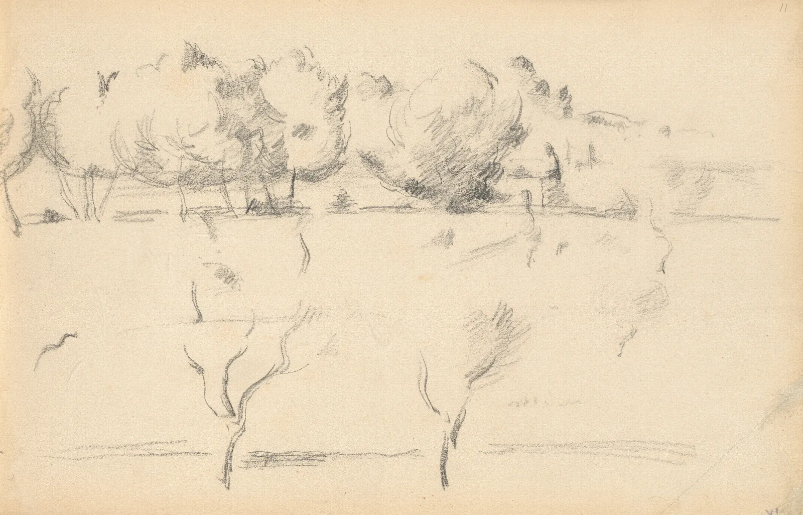 Landscape With Trees 2 Wall Art by Paul Cézanne - Canvas Print