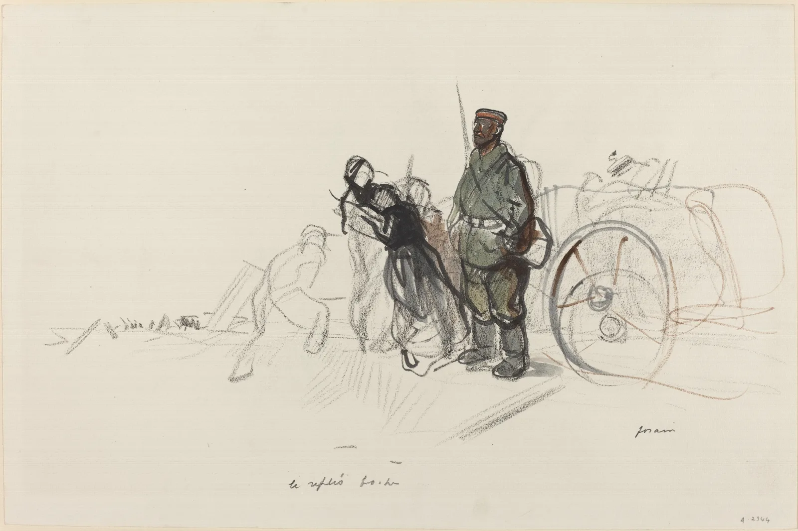 Le Replis Boche Wall Art by Jean-Louis Forain - Canvas Print