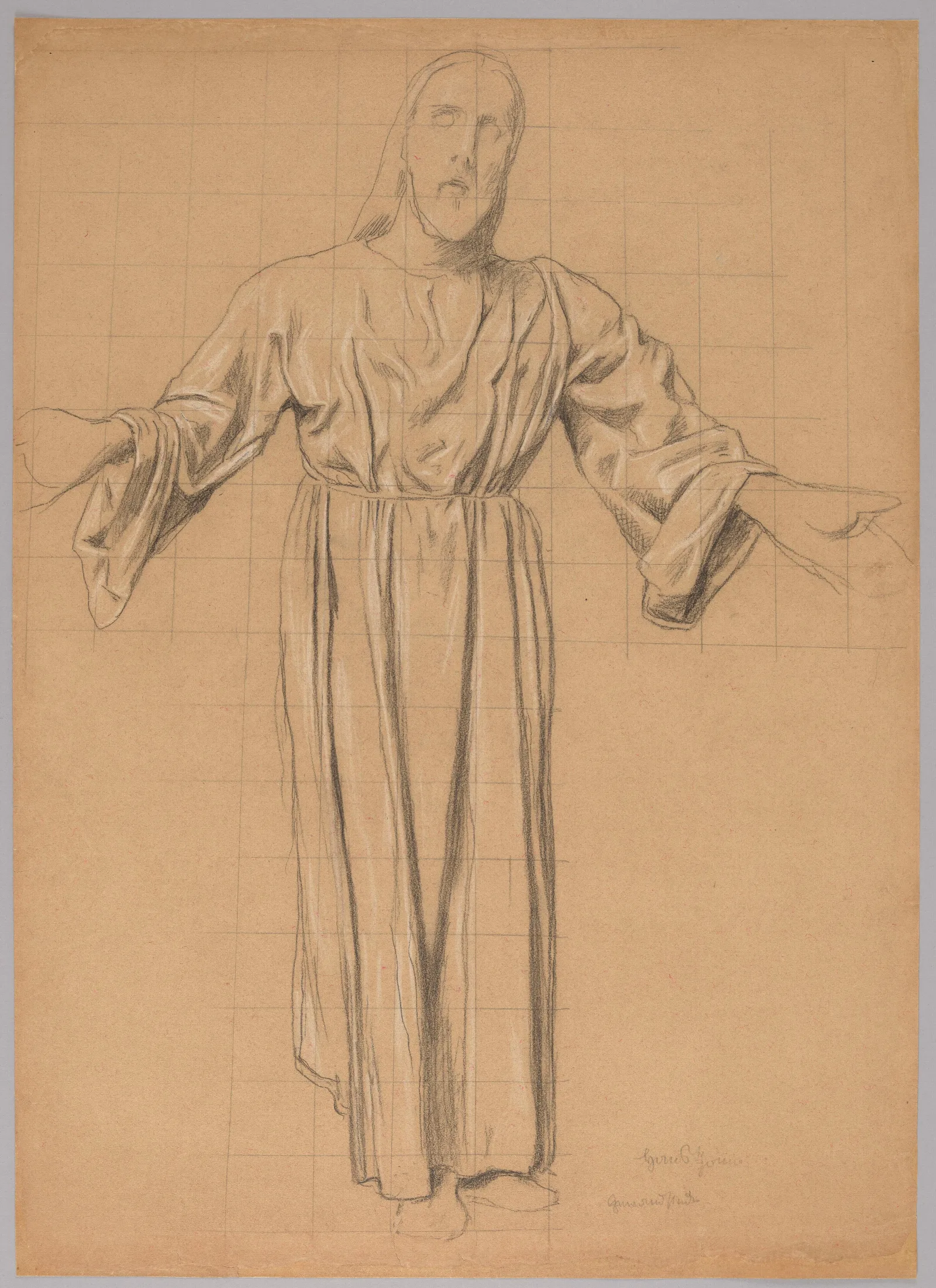 Christ With Open Arms 2 Wall Art by Hans Thoma - Canvas Print