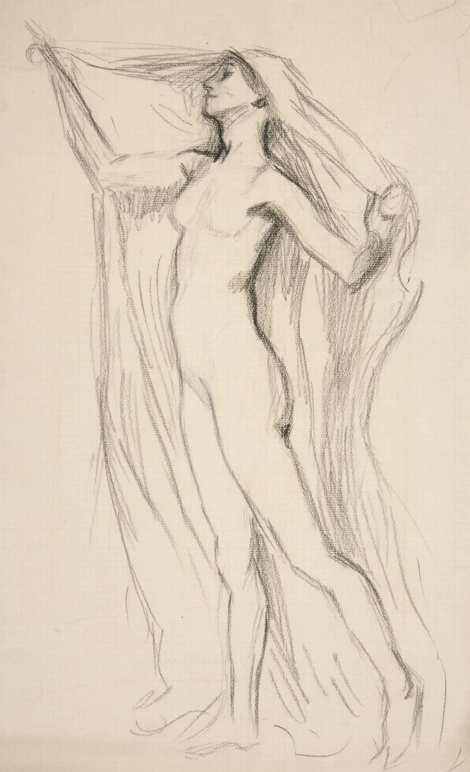 Figure Study For Mural At The State Capitol Building In Harrisburg Pennsylvania 1902 1911 Wall Art by Edwin Austin Abbey - Canvas Print