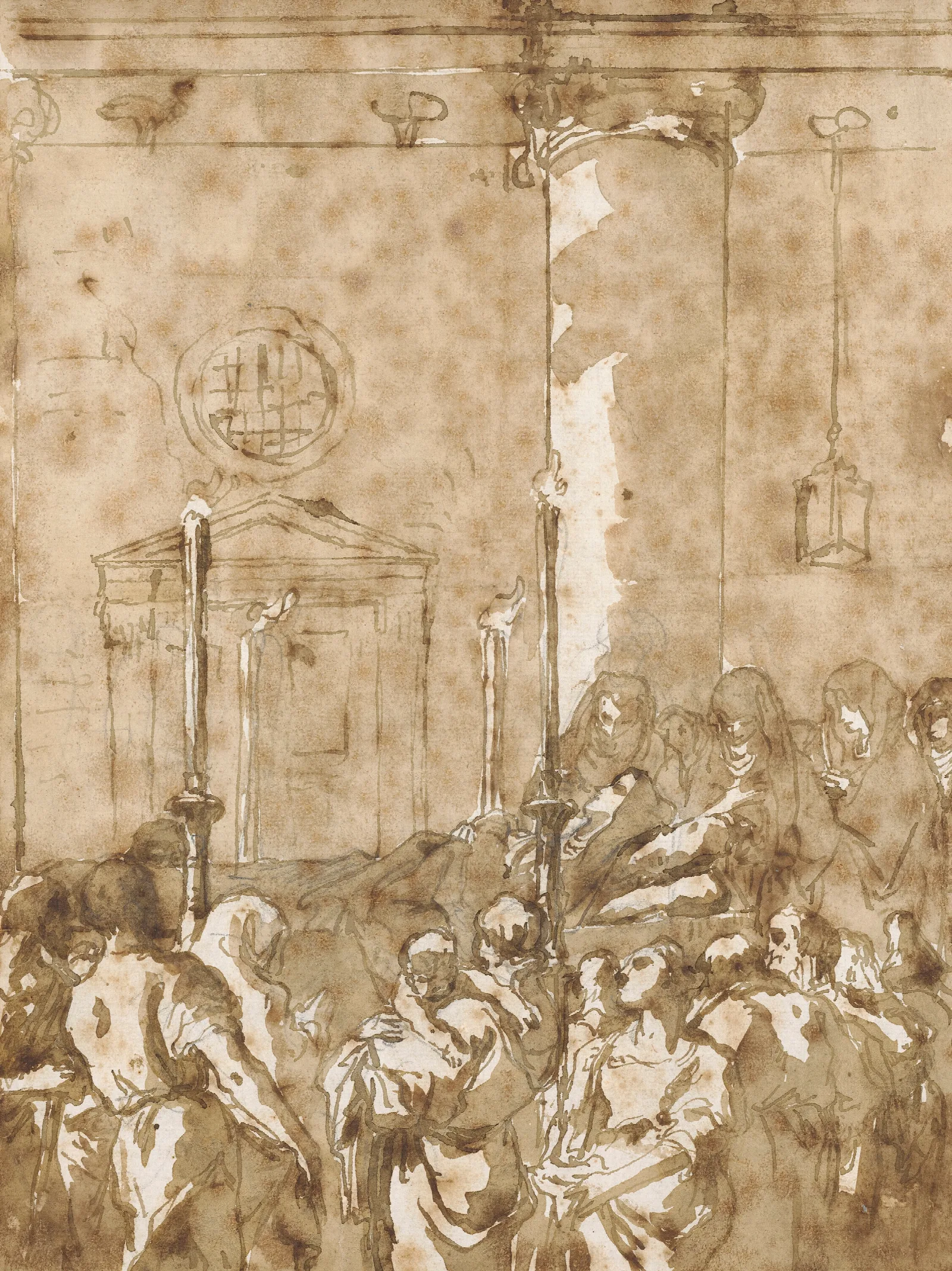 The Funeral Of A Nun Wall Art by Giovanni Domenico Tiepolo - Canvas Print