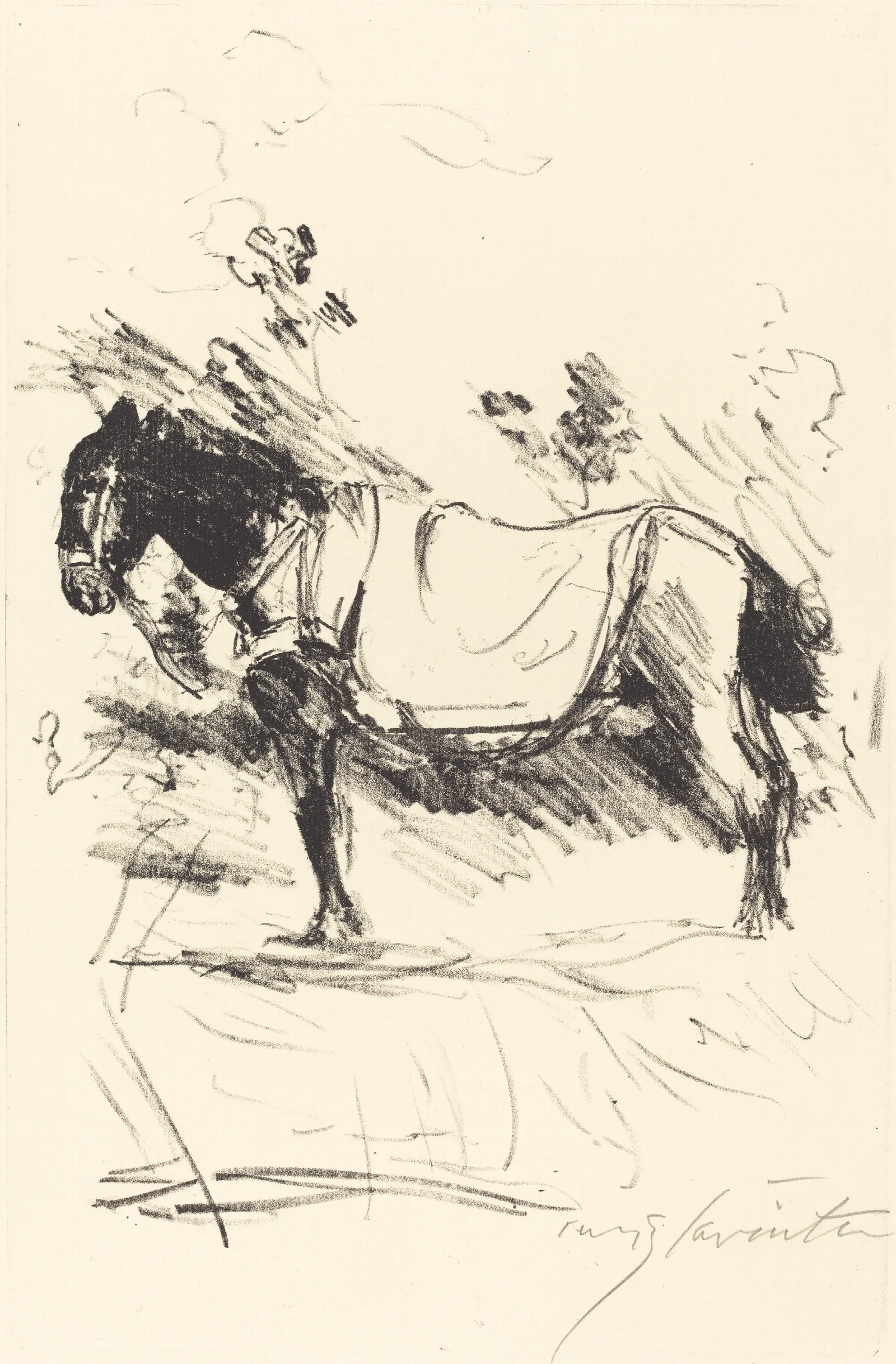 Riding Horse Reitpferd Wall Art by Lovis Corinth - Canvas Print