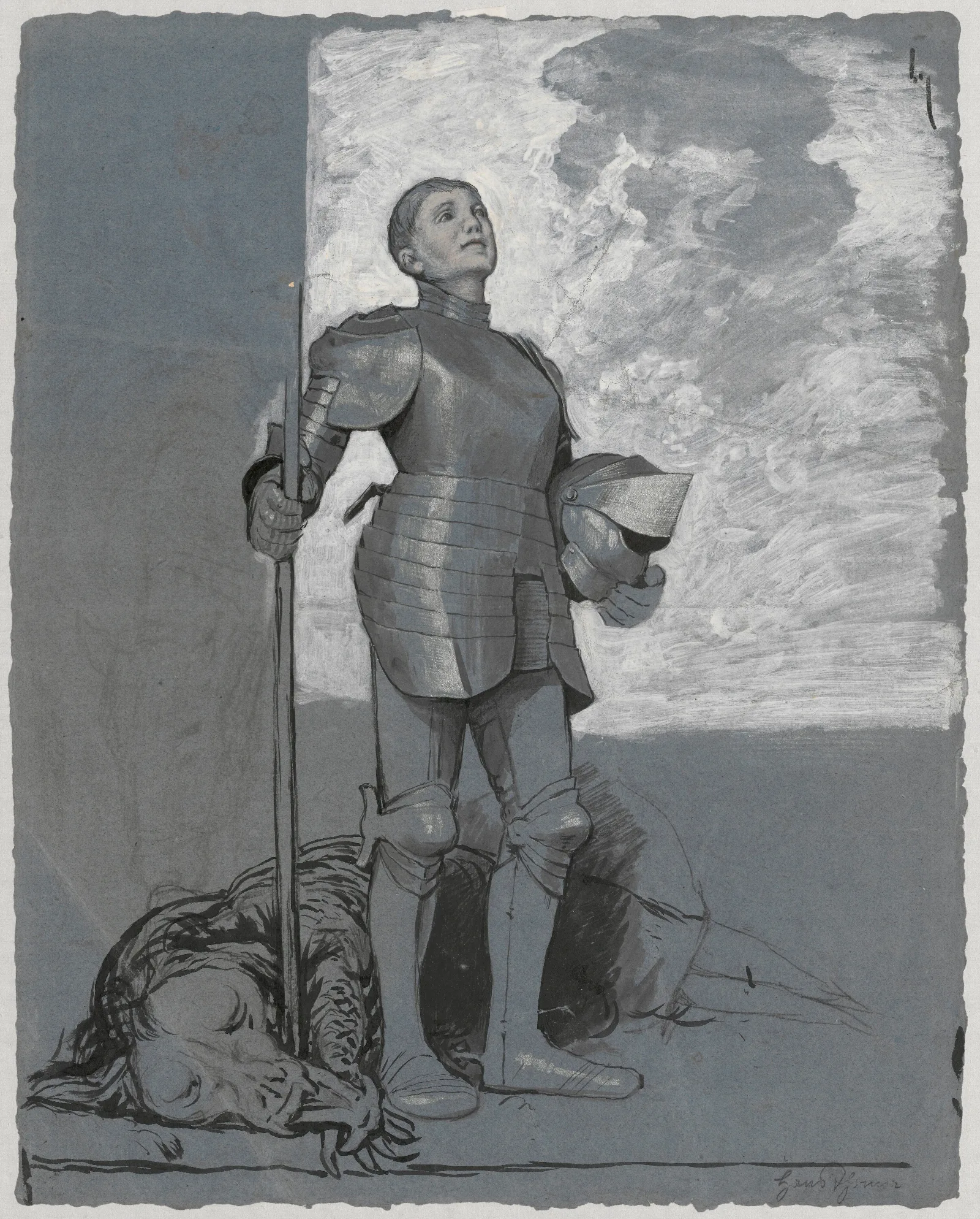 Saint George 6 Wall Art by Hans Thoma - Canvas Print