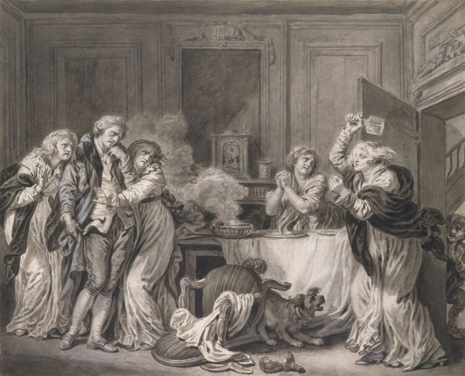 The Angry Wife Wall Art by Jean-Baptiste Greuze - Canvas Print