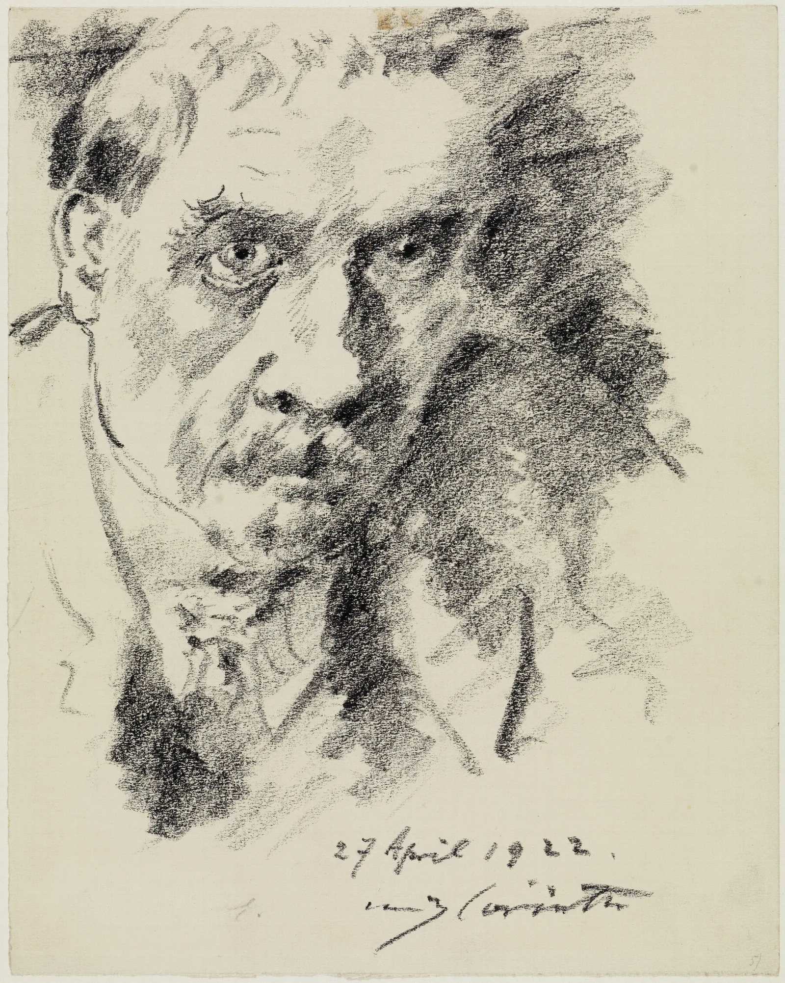 Selbstbildnis 74 Wall Art by Lovis Corinth - Canvas Print