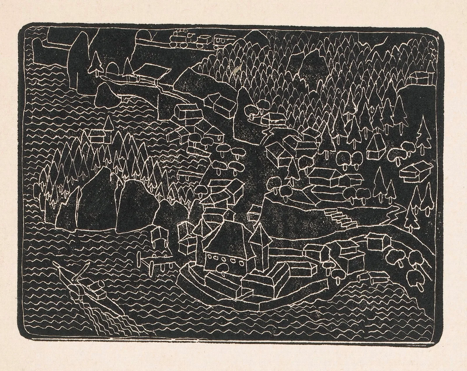 Dorpsgezicht Aan De Kust Wall Art by Reijer Stolk - Canvas Print
