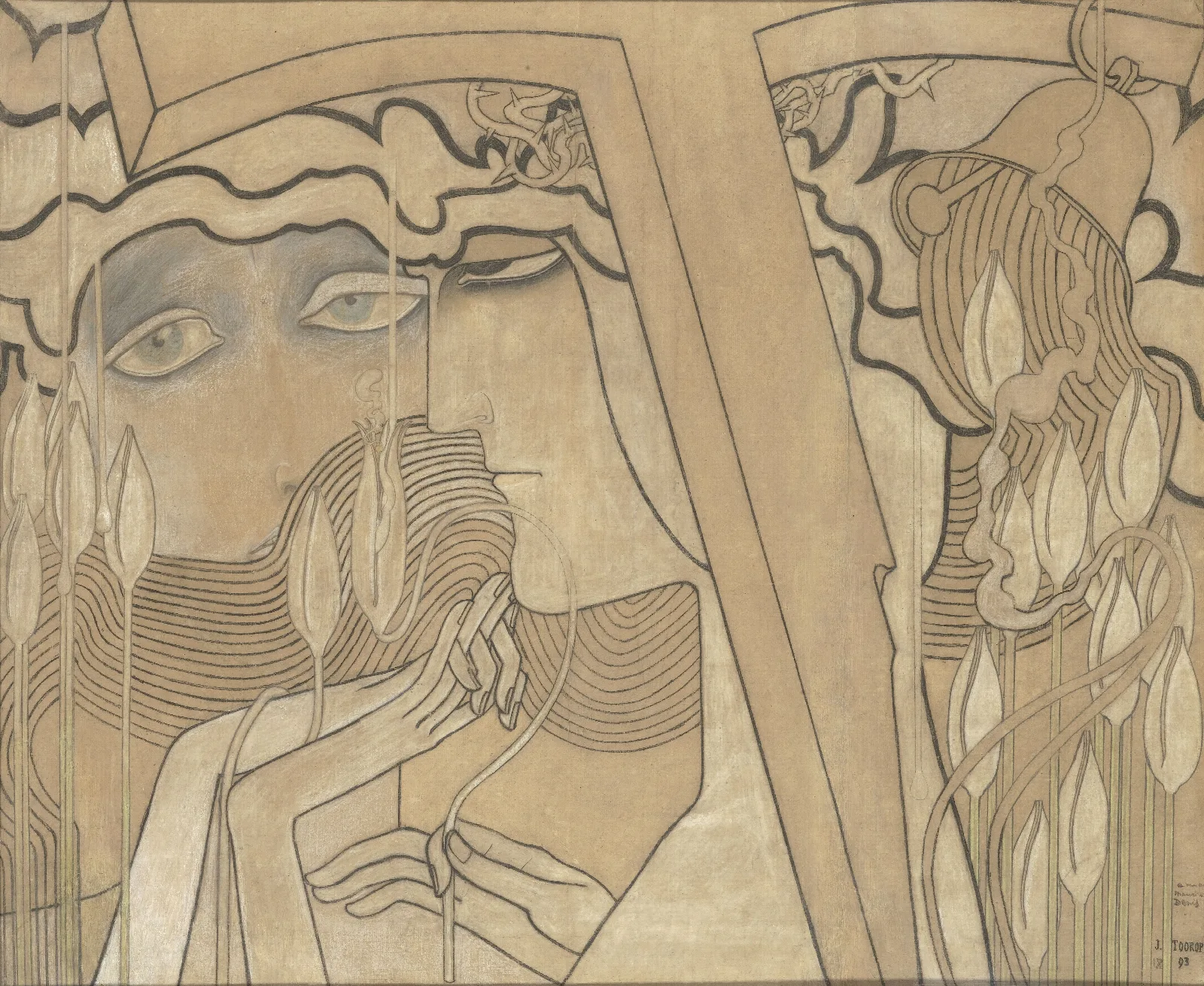 Desire And Satisfaction Wall Art by Jan Toorop - Canvas Print