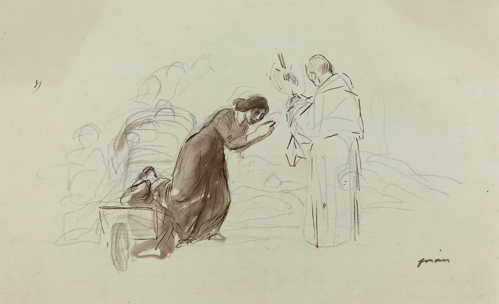 Benediction A Lourdes Wall Art by Jean-Louis Forain - Canvas Print