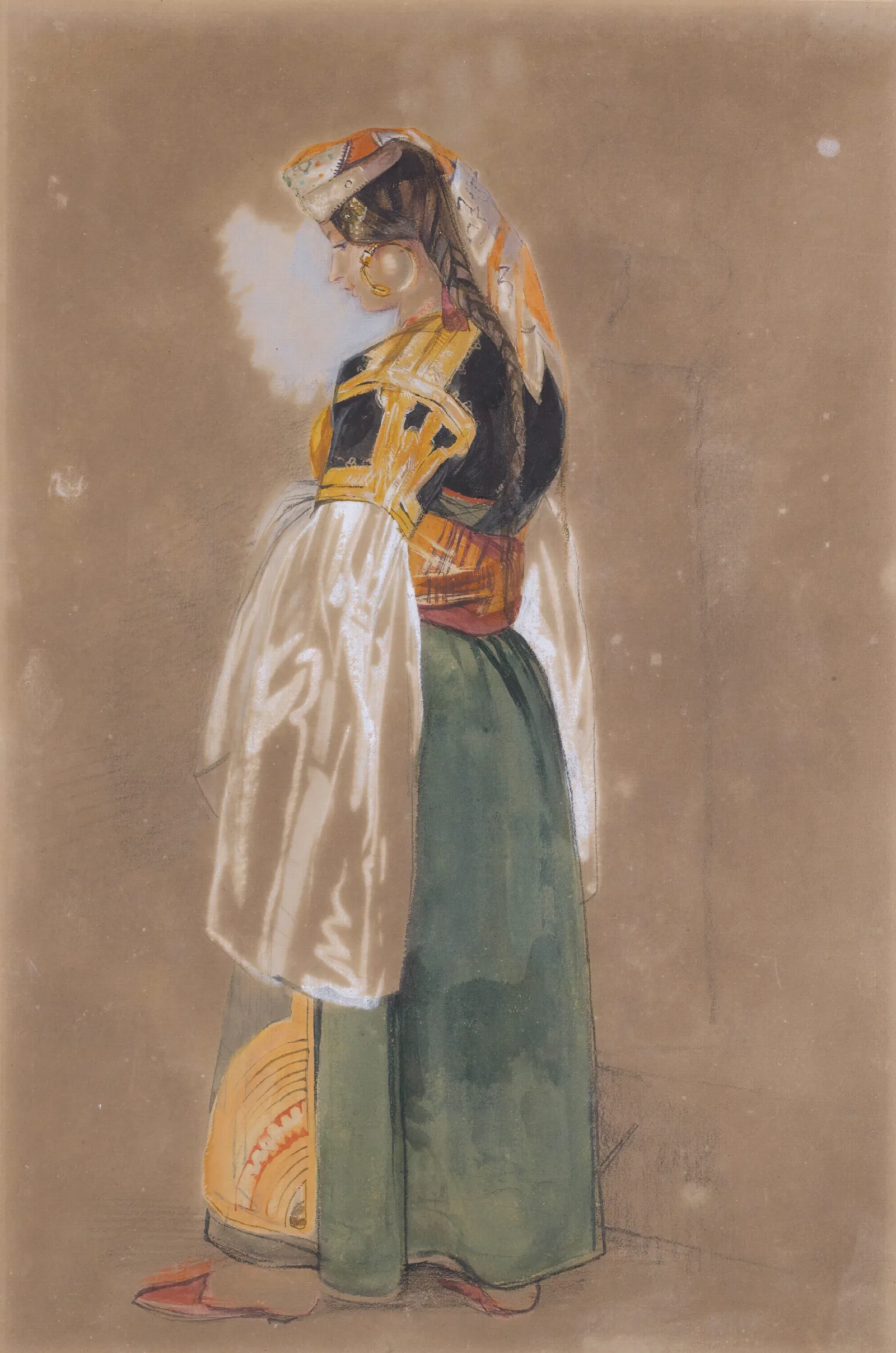 A Jewish Woman Of Gibraltar Or Tangier Wall Art by John Frederick Lewis - Canvas Print
