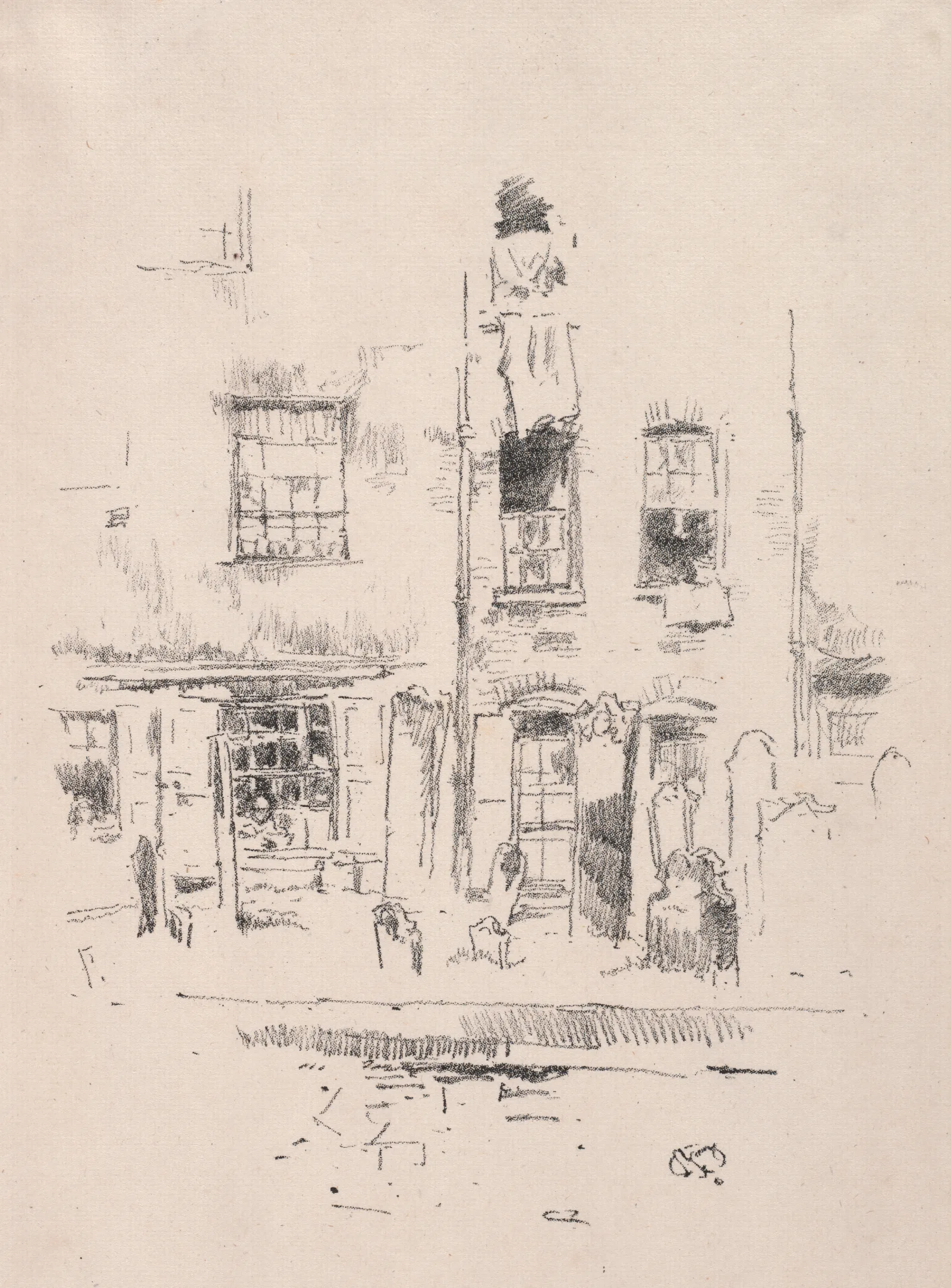 Churchyard Wall Art by James Abbott McNeill Whistler - Canvas Print