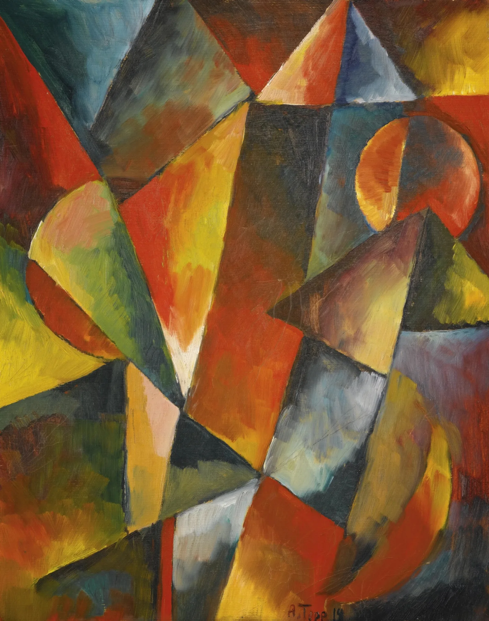 Abstract Ohne Titel Untitled 5 by Arnold Topp (1919) Wall Art by Arnold Topp - Canvas Print