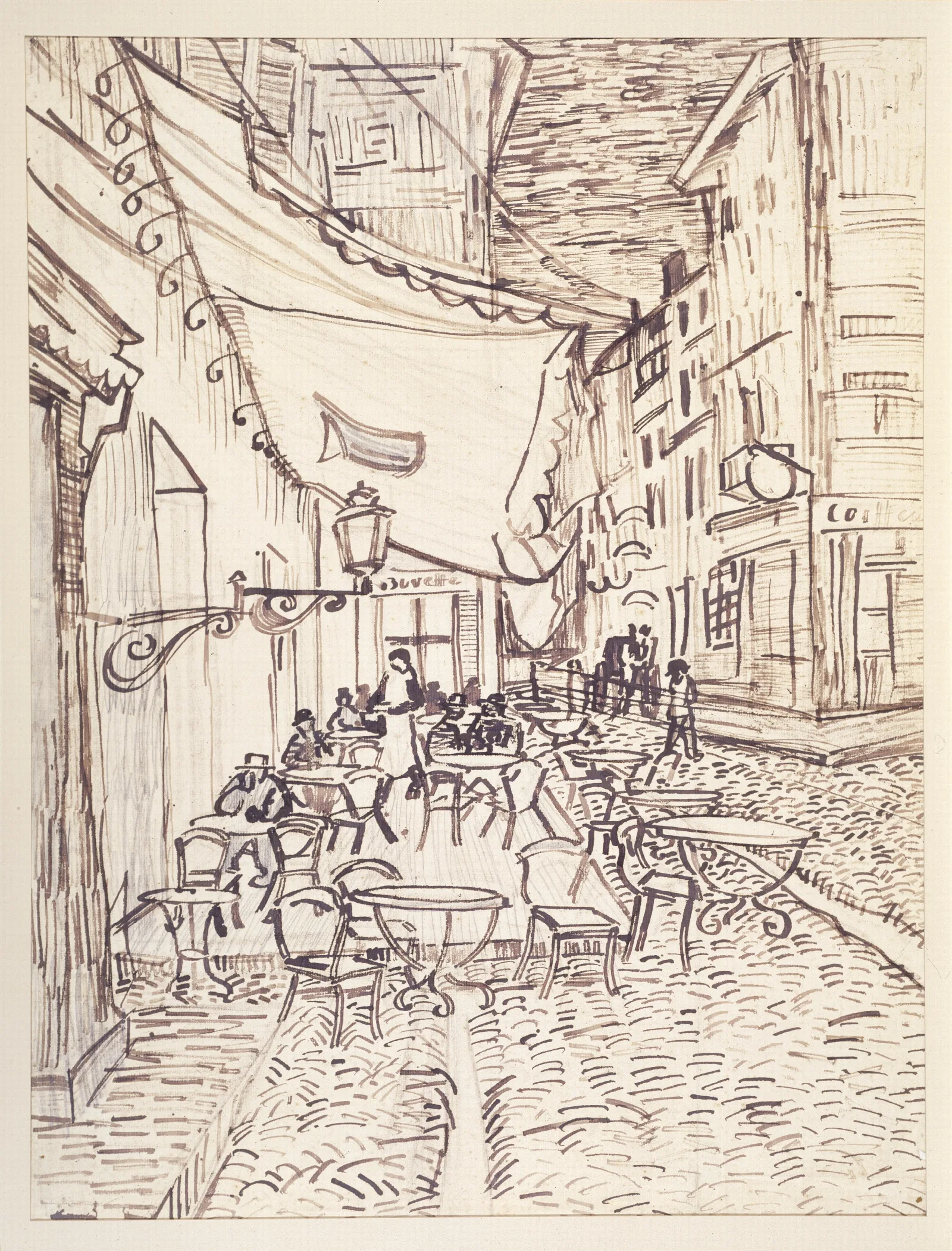 Cafe Terrace At Night Wall Art by Vincent van Gogh - Canvas Print