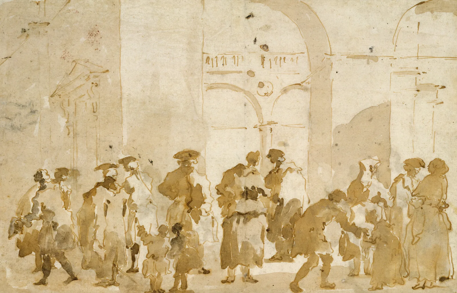 Figure Studies 12 Wall Art by Francesco Guardi - Canvas Print