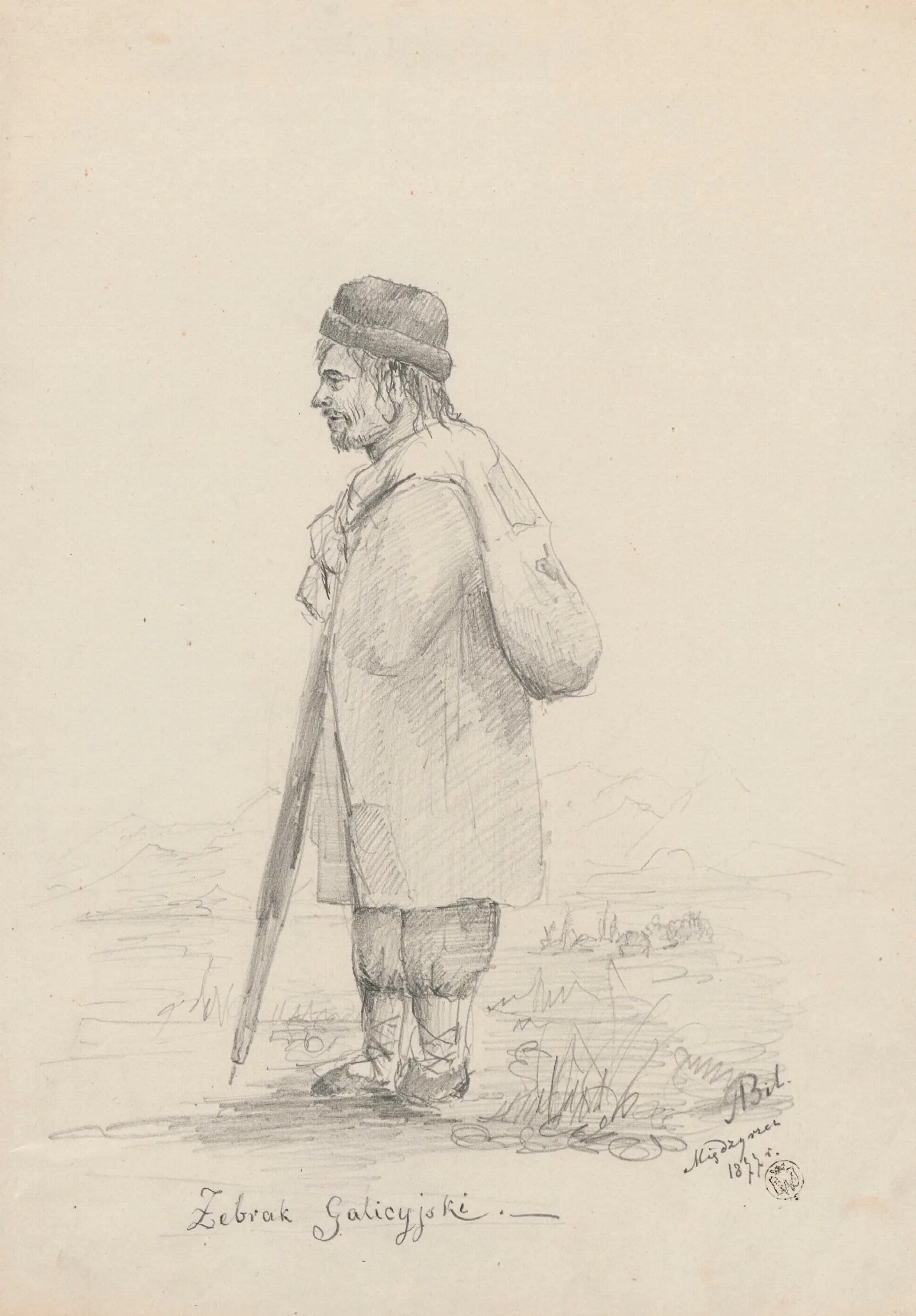 Beggar From Galicia Wall Art by Anna Bilińska-Bohdanowicz - Canvas Print