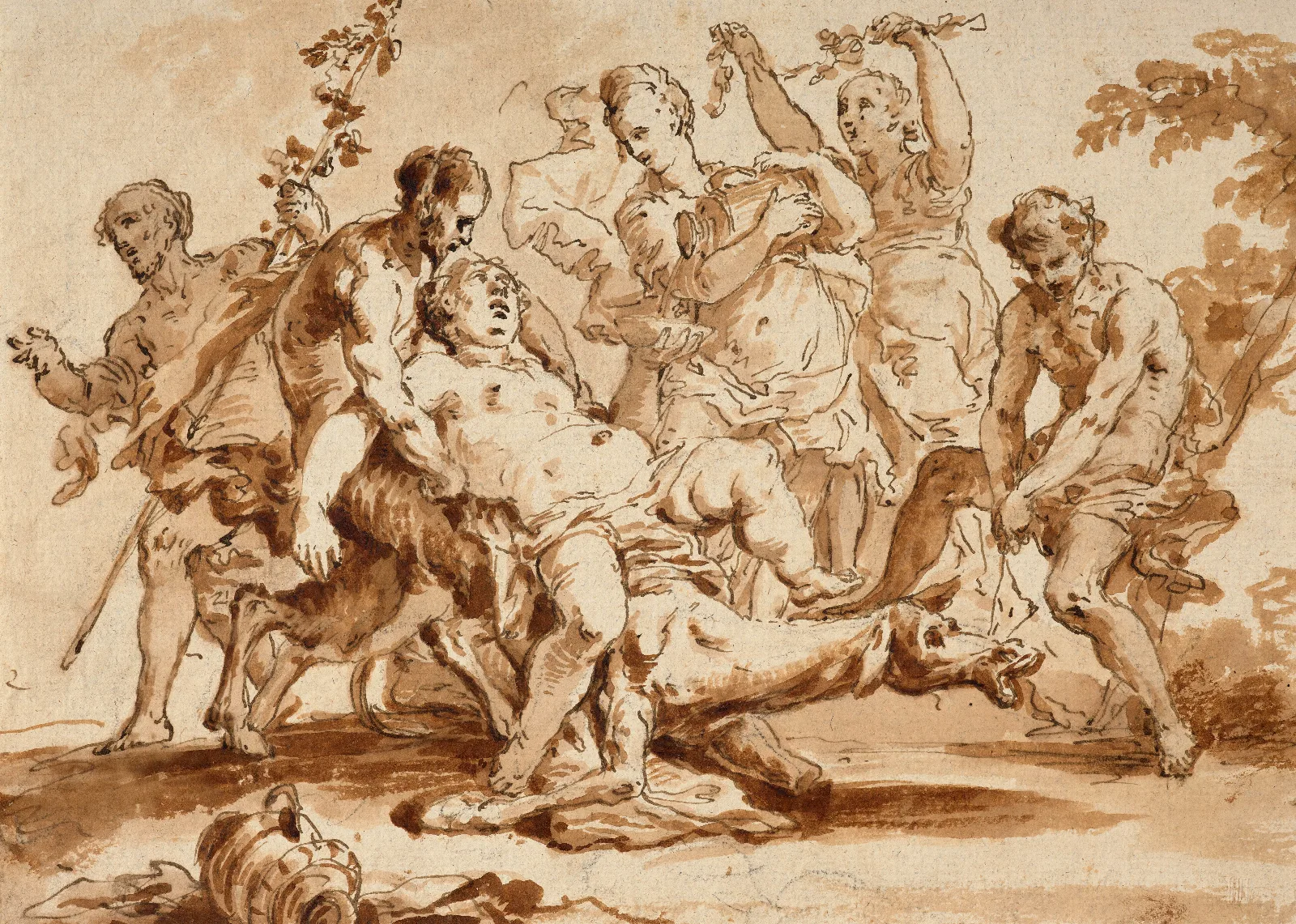 The Drunkenness Of Silenus Wall Art by Sebastiano Ricci - Canvas Print