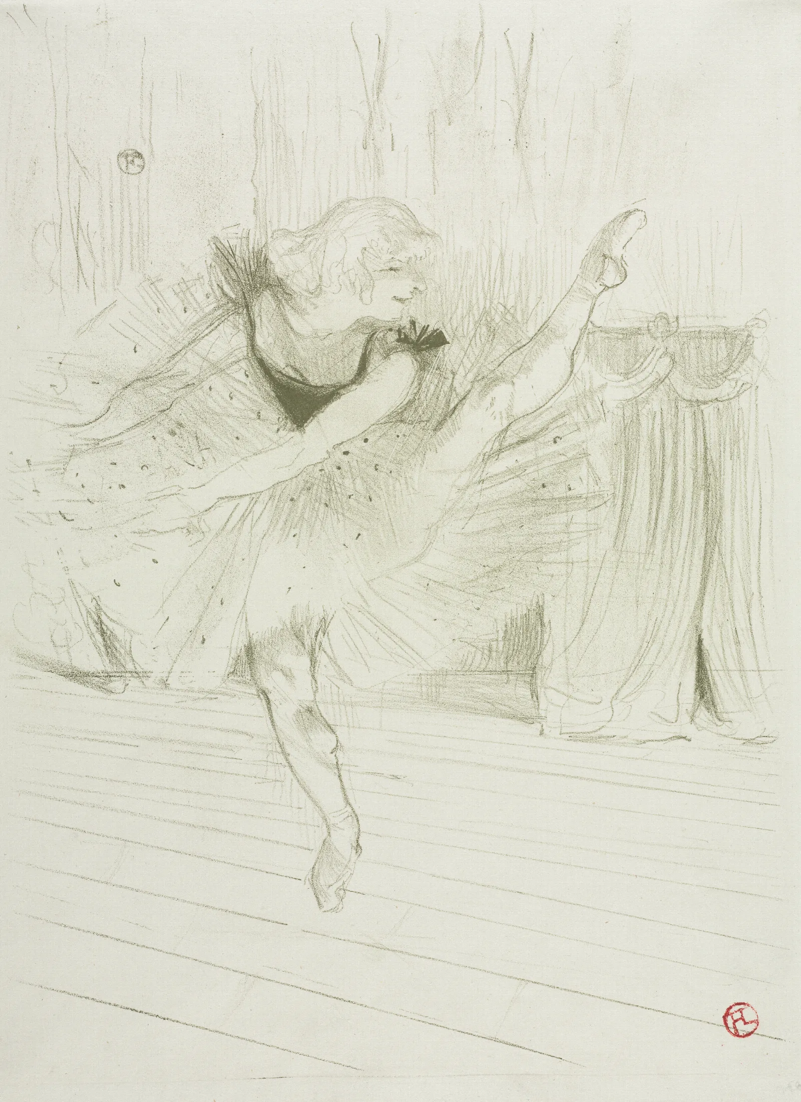 Miss Ida Heath English Dancer Wall Art by Henri de Toulouse-Lautrec - Canvas Print