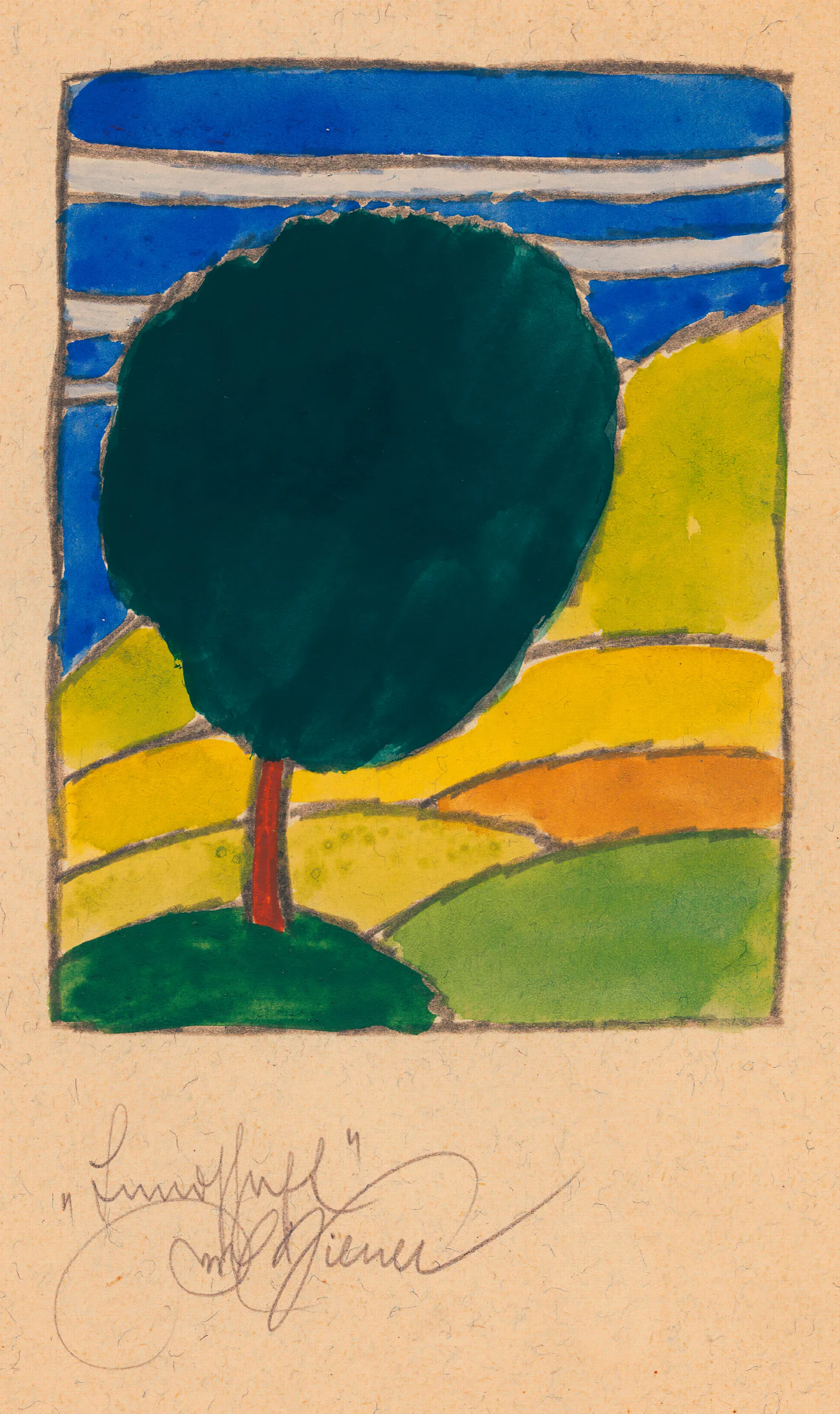 Landschaft 6 Wall Art by Karl Wiener - Canvas Print