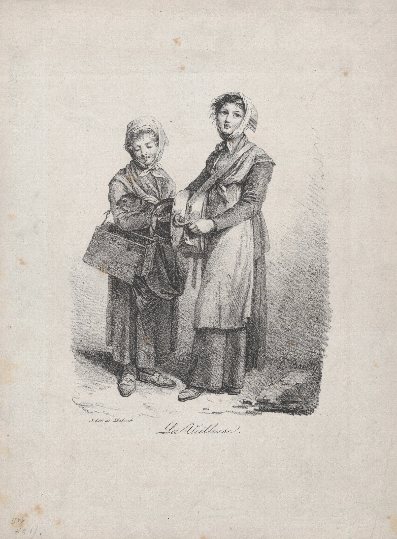 The Hurdy Gurdy Player 3 Wall Art by Louis-Léopold Boilly - Canvas Print