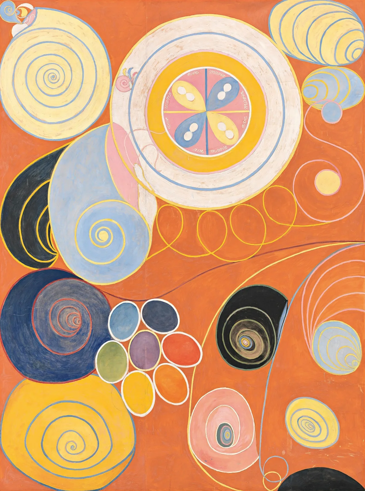 Group Iv No 3 The Ten Largest Youth Wall Art by Hilma af Klint - Canvas Print