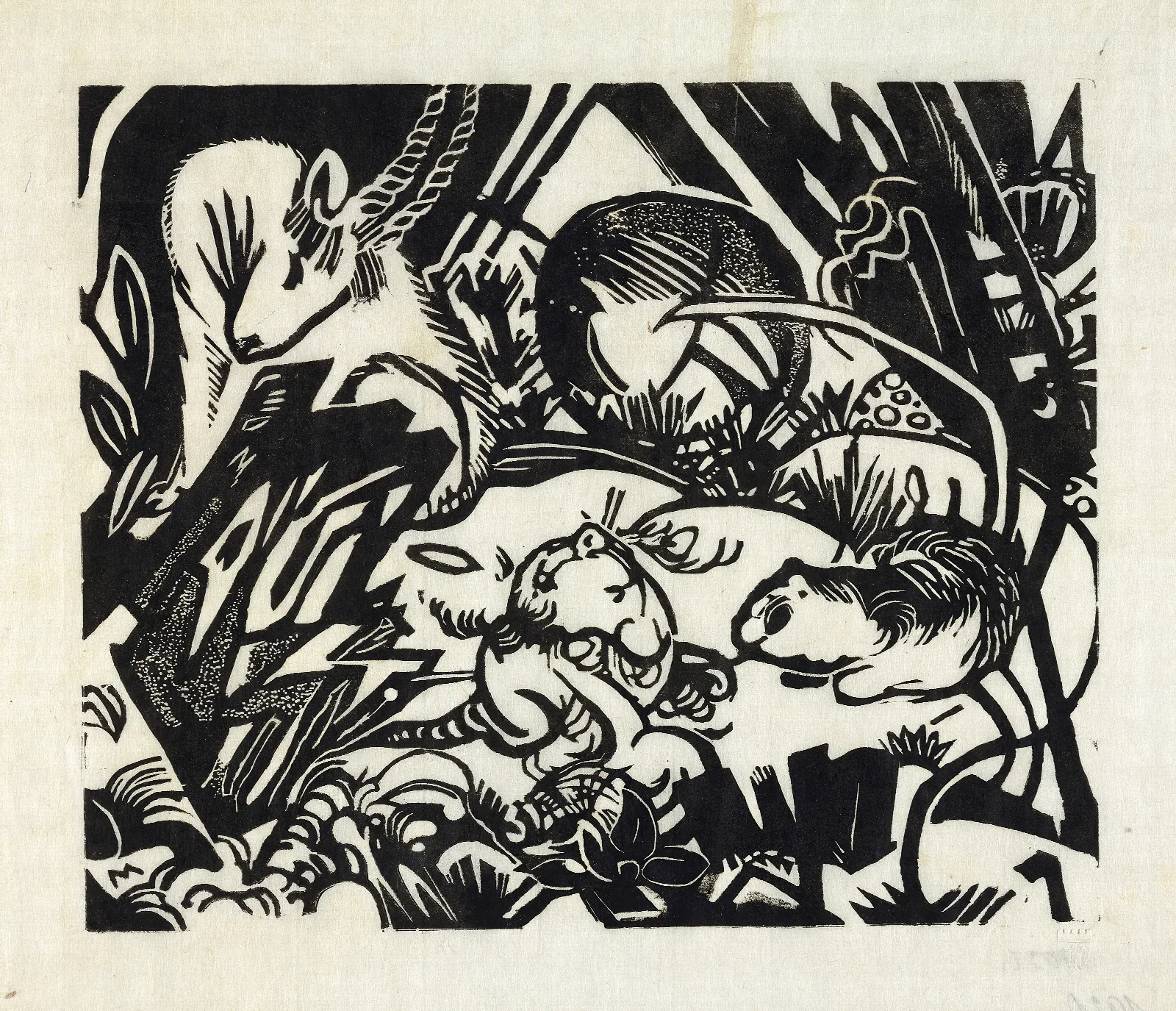 Animal Legend Wall Art by Franz Marc - Canvas Print