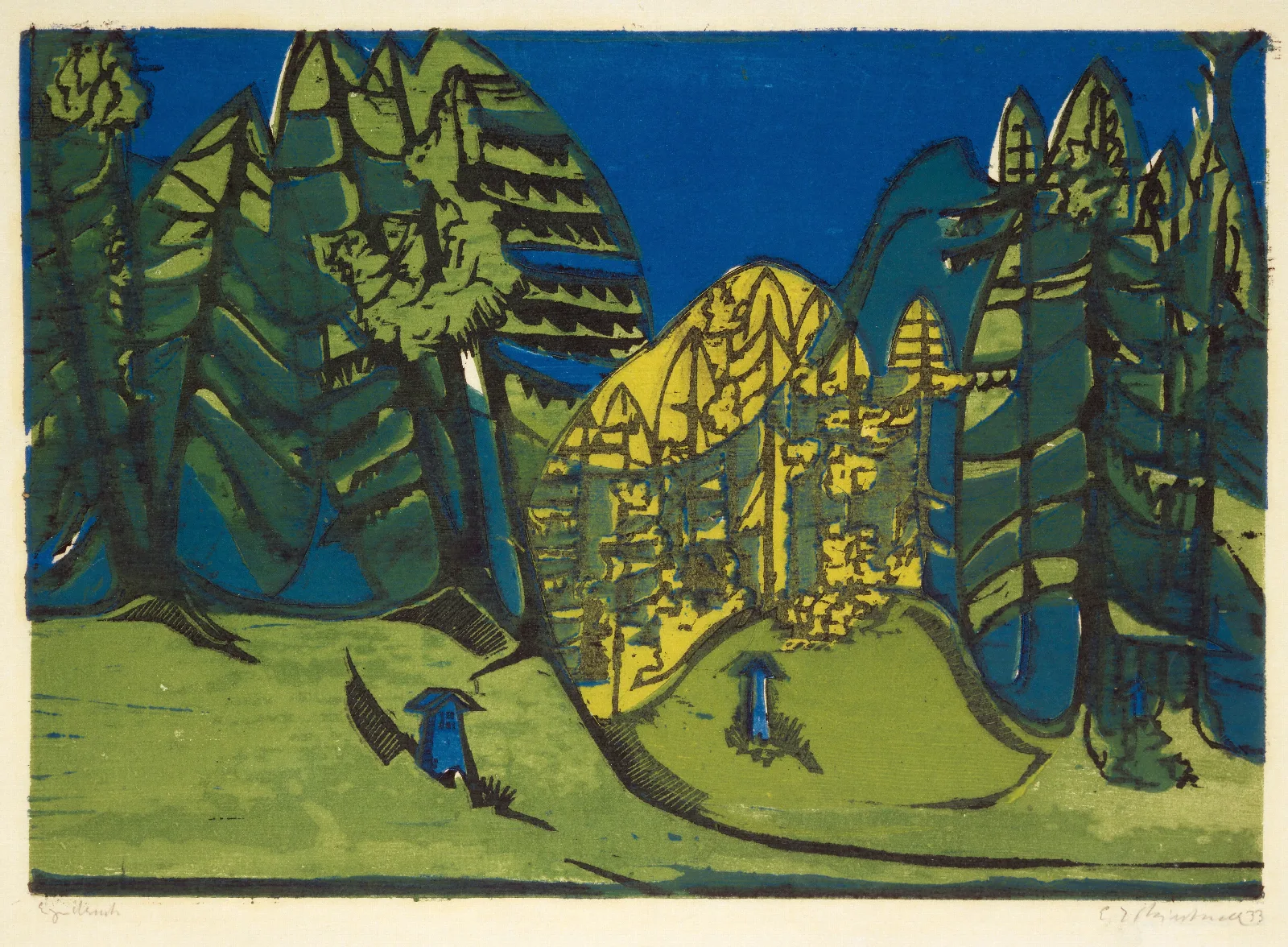 Waldfriedhof 2 Wall Art by Ernst Ludwig Kirchner - Canvas Print