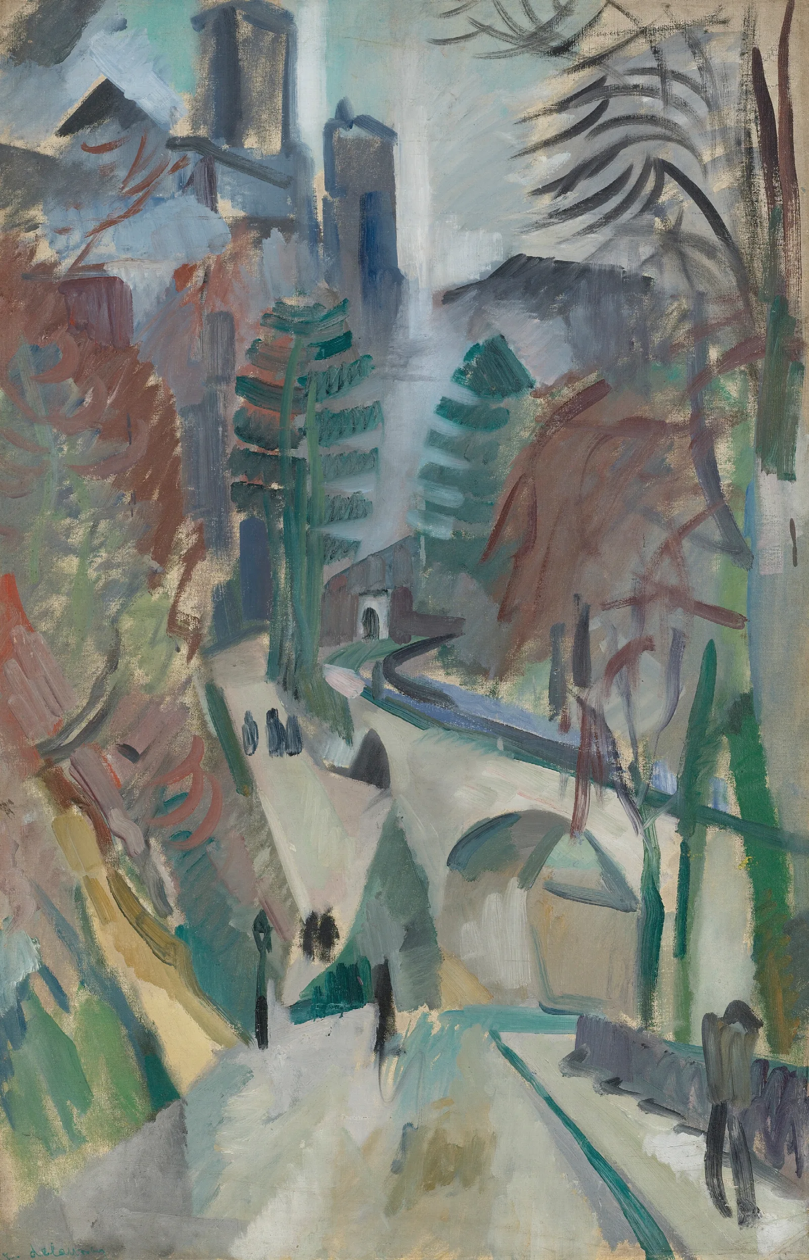 Paysage De Laon Wall Art by Robert Delaunay - Canvas Print