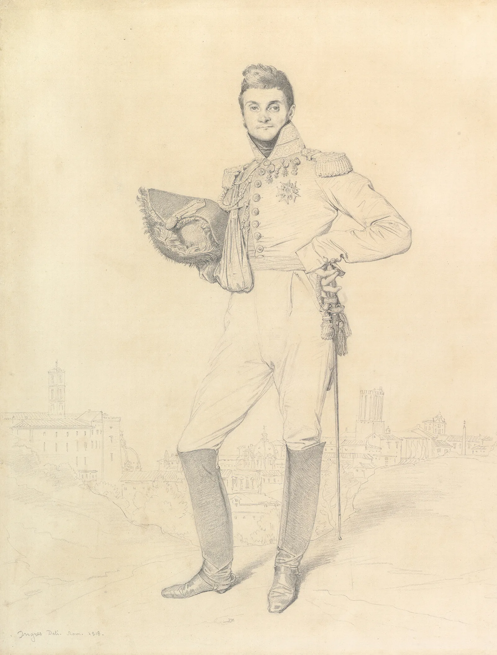 General Louis Etienne Dulong De Rosnay Wall Art by Jean Auguste Dominique Ingres - Canvas Print