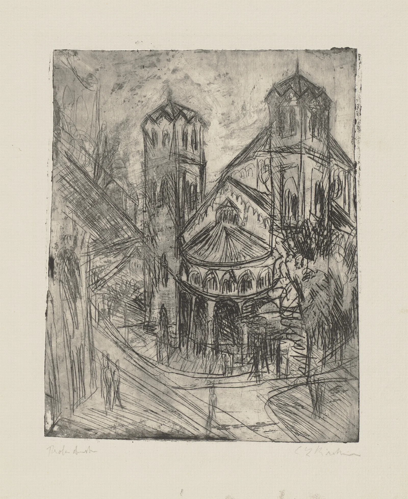 Kirche St Gereon In Koln Ii Wall Art by Ernst Ludwig Kirchner - Canvas Print