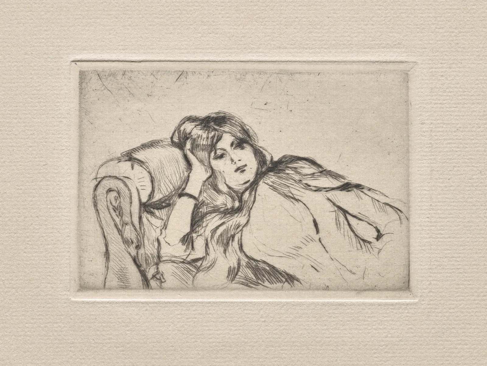 Young Woman At Rest Wall Art by Berthe Morisot - Canvas Print