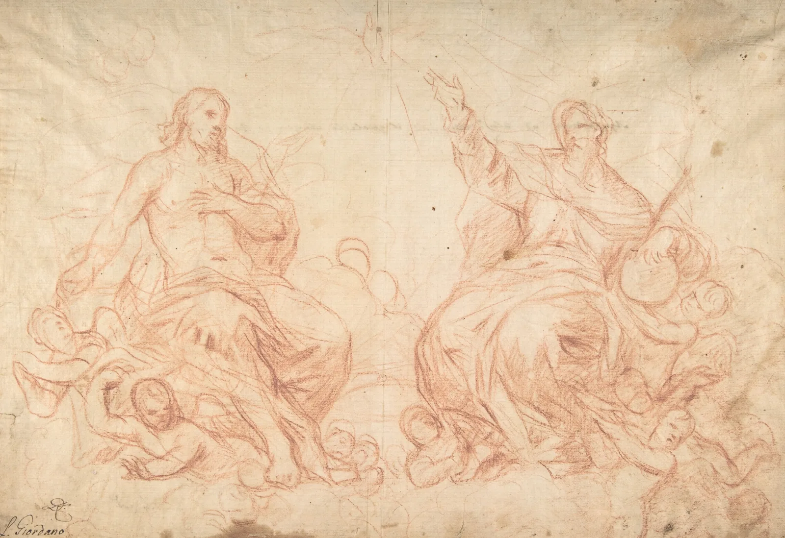 The Holy Trinity 7 Wall Art by Luca Giordano - Canvas Print