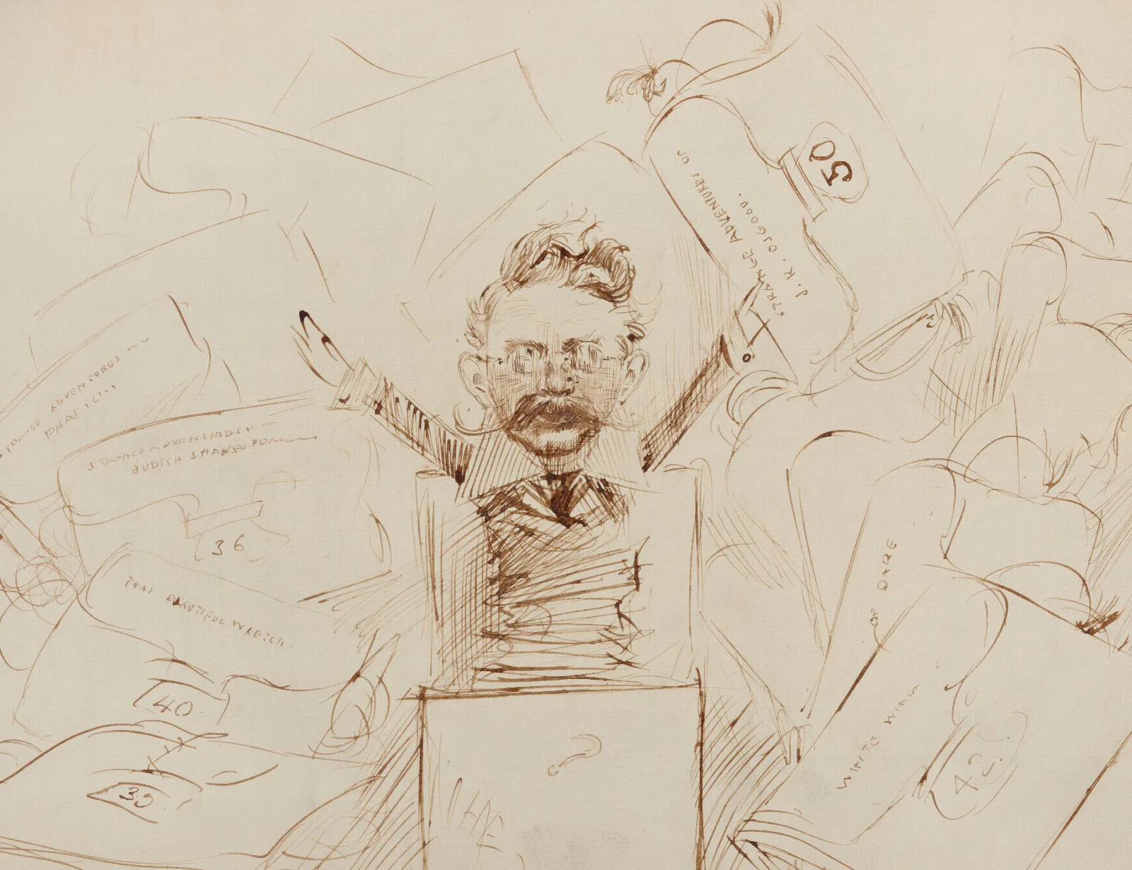Caricature Of William Black As Jack In The Box Wall Art by Edwin Austin Abbey - Canvas Print