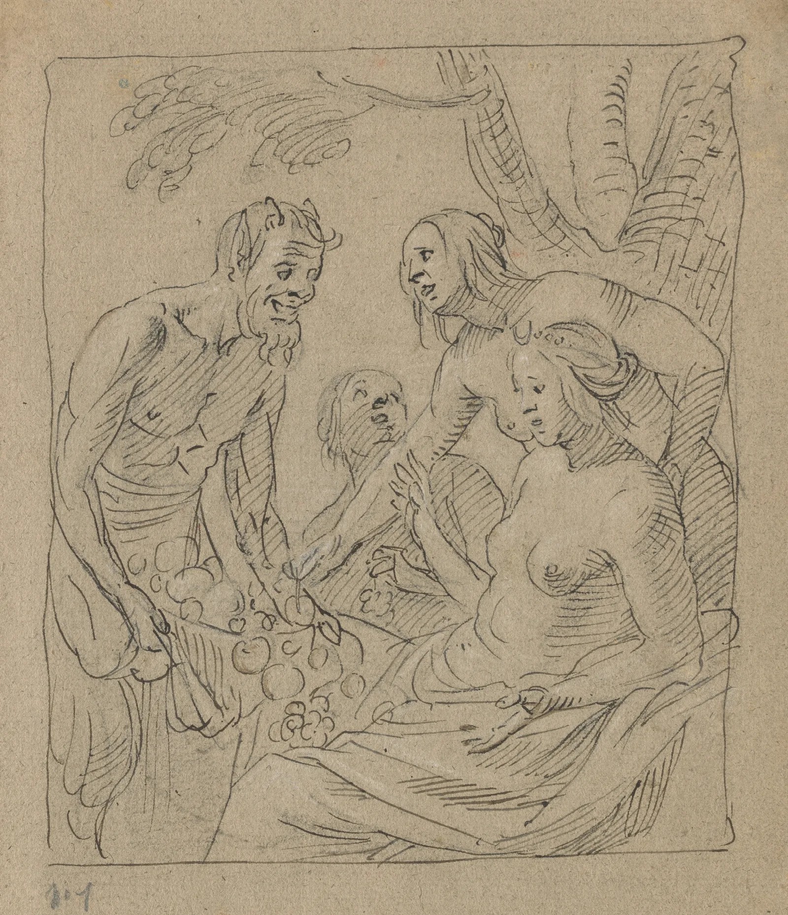 Diana And Two Nymphs Receiving Gifts From A Satyr Recto Wall Art by Gerard van Honthorst - Canvas Print