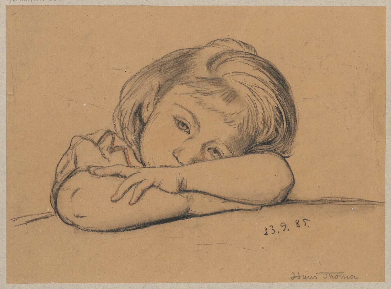 Portrait Of Ella Wall Art by Hans Thoma - Canvas Print