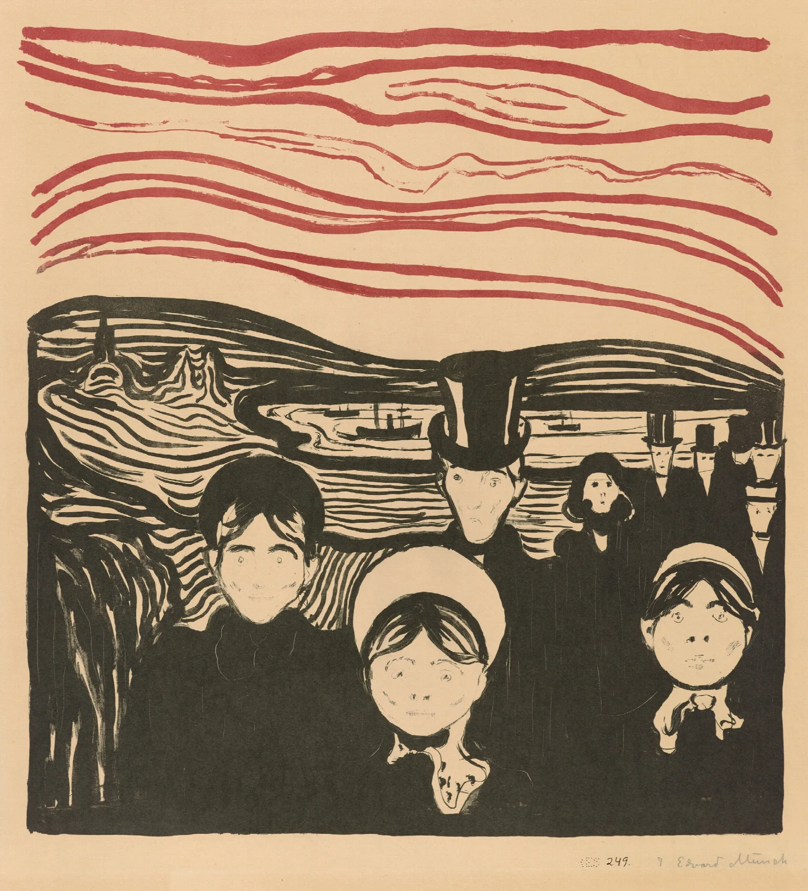 Angst Wall Art by Edvard Munch - Canvas Print