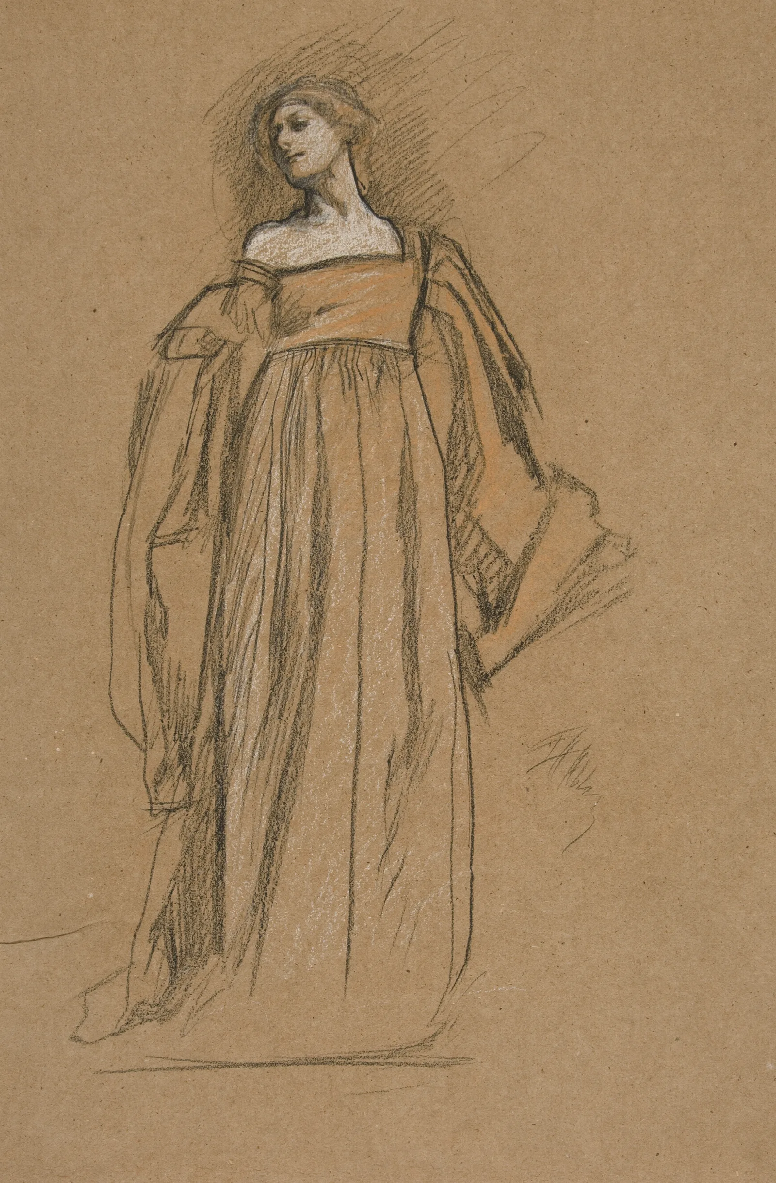 Figure Study For Measure For Measure Iii Wall Art by Edwin Austin Abbey - Canvas Print