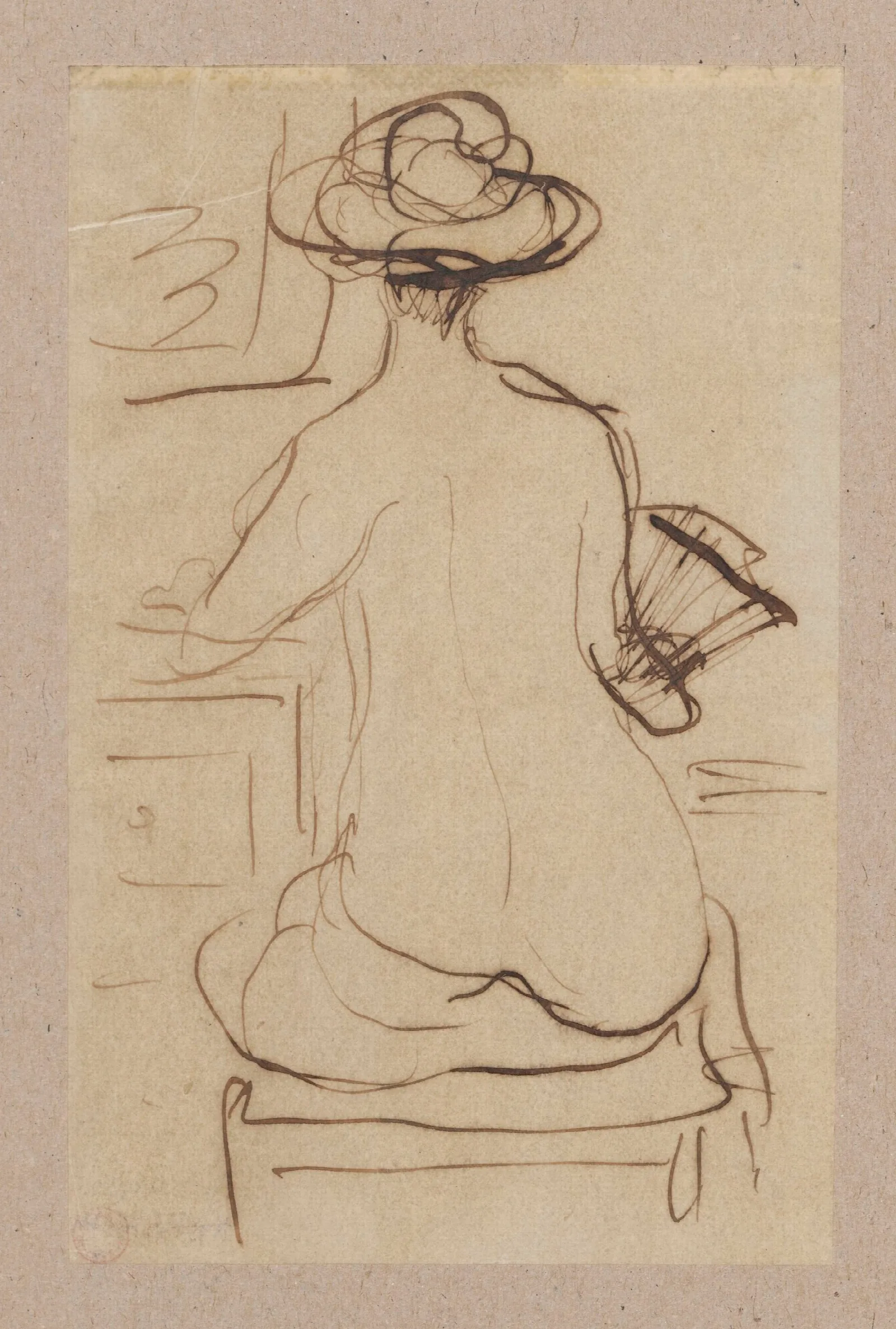 Nude In A Hat Wall Art by Zygmunt Waliszewski - Canvas Print