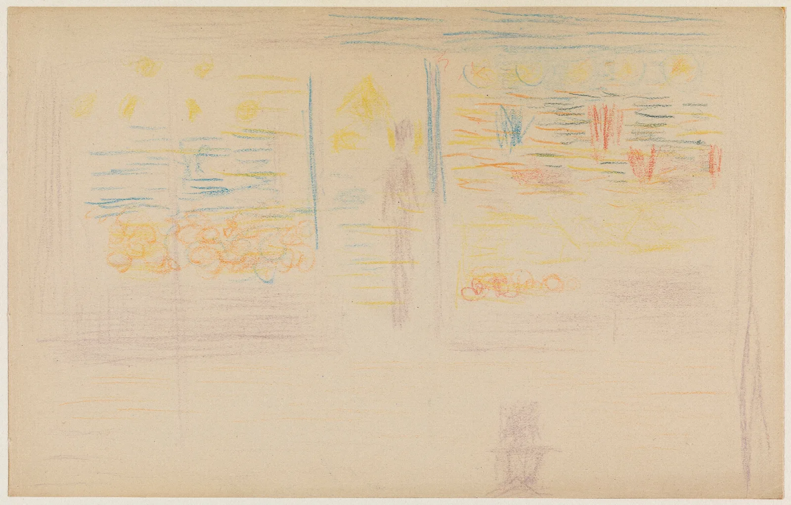 A Shop And Two Figures Wall Art by Georges Seurat - Canvas Print