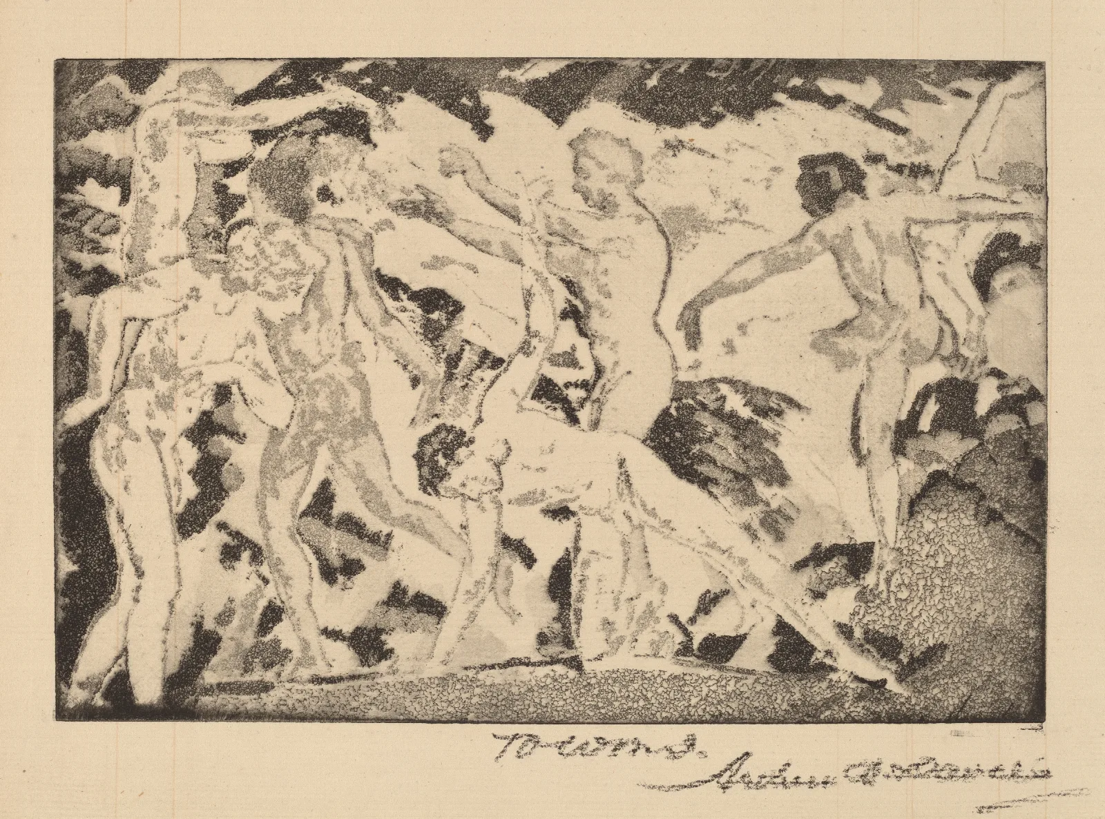 By The Caliban Wall Art by Arthur Bowen Davies - Canvas Print