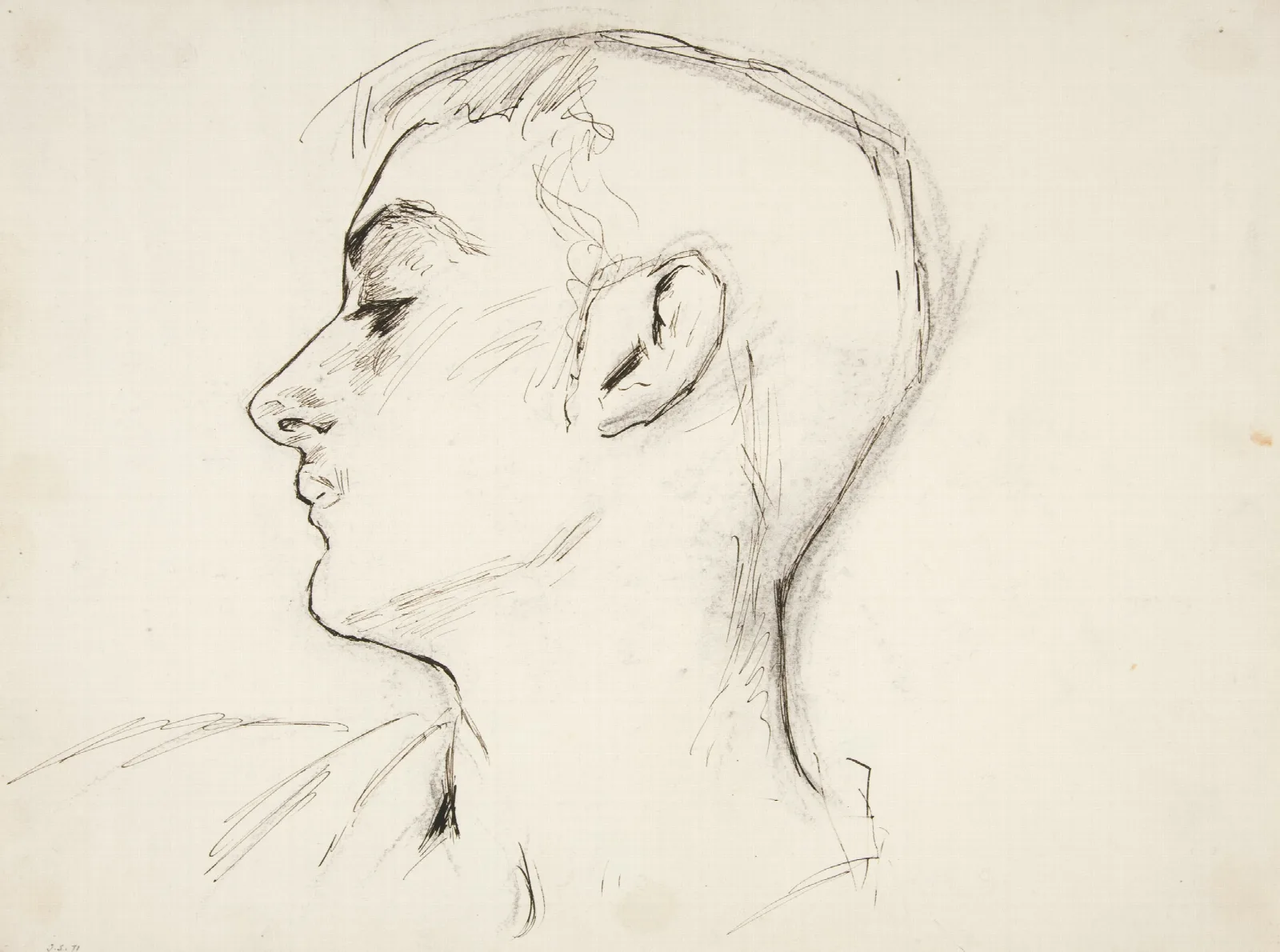 Head Of A Young Man In Profile 3 Wall Art by John Singer Sargent - Canvas Print