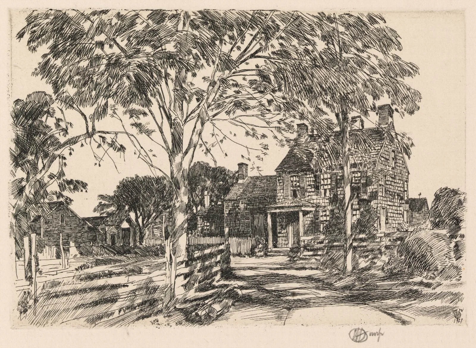 Walt Whitmans Birthplace Wall Art by Childe Hassam - Canvas Print