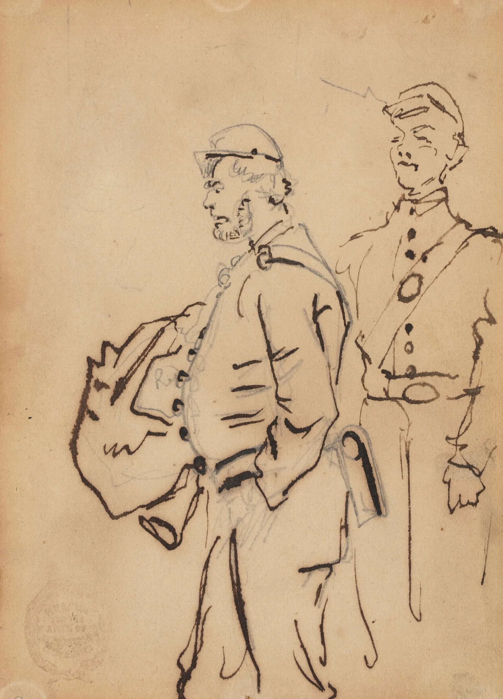 Sketches Of Soldiers Wall Art by Winslow Homer - Canvas Print