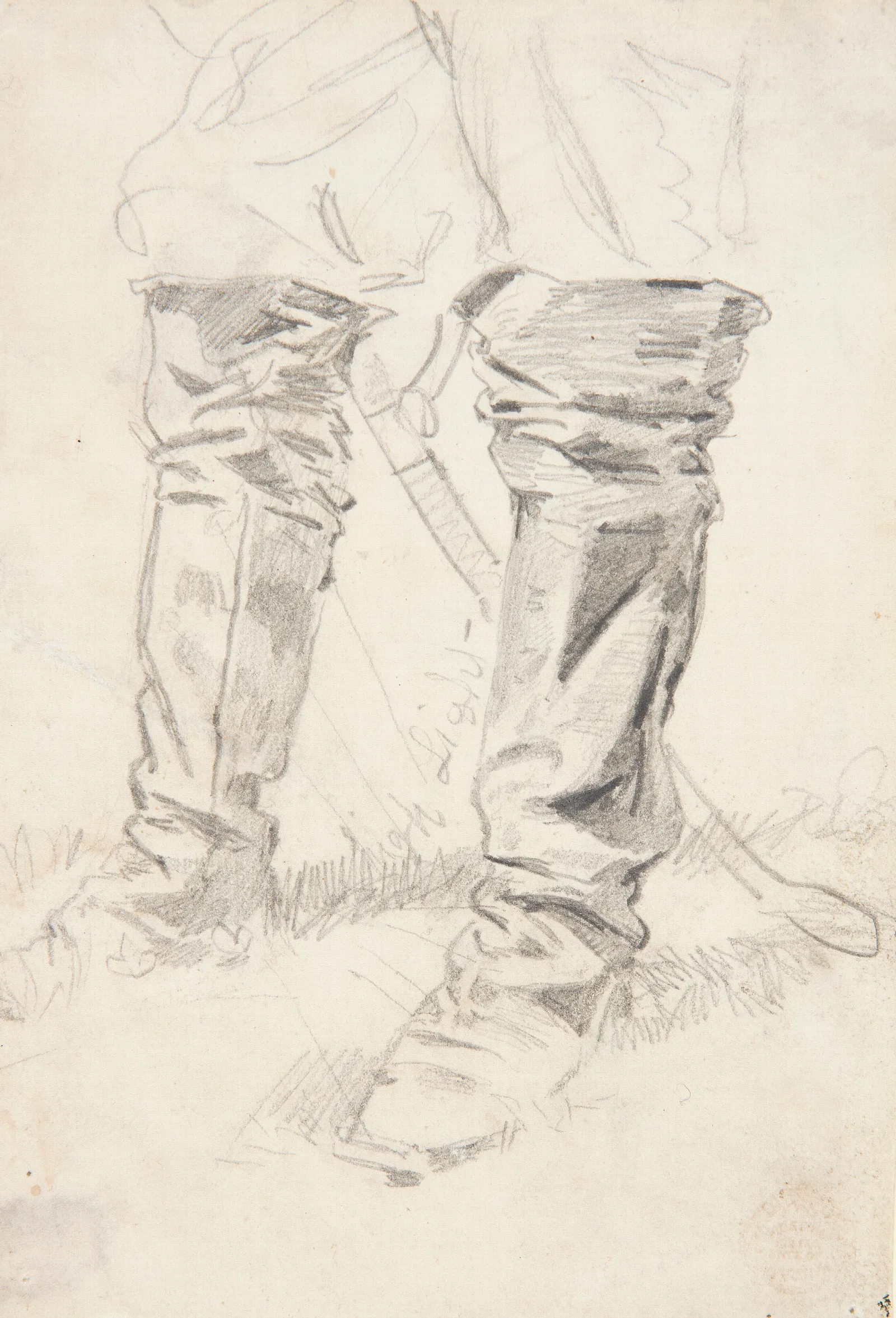 Study Of Cavalry Officers Boots Wall Art by Winslow Homer - Canvas Print