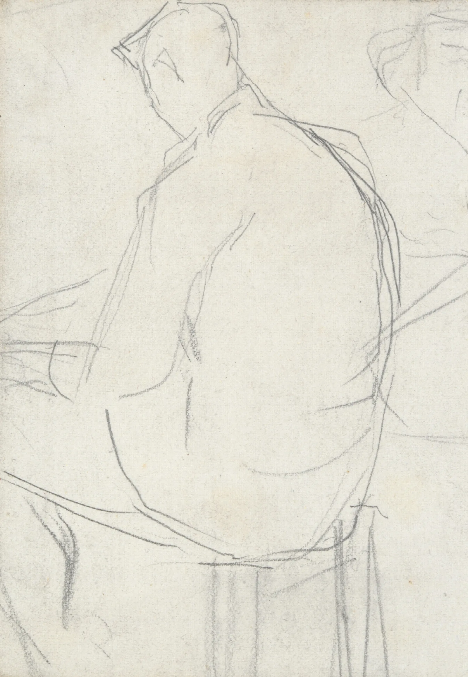 Man Seated On A Stool Wall Art by Georges Seurat - Canvas Print
